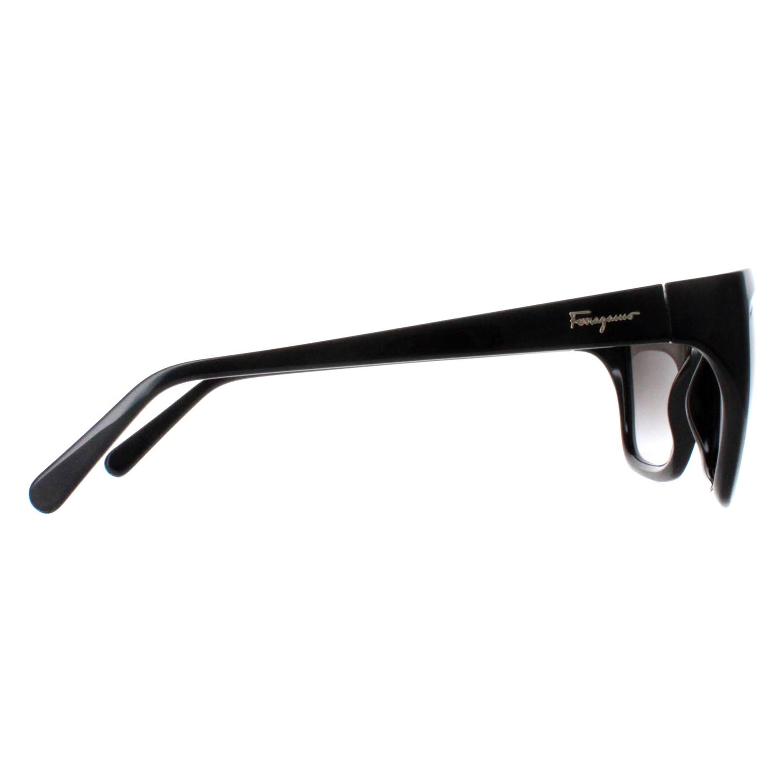 Black Salvatore Ferragamo Black Square Black Grey Gradient SF1018S, Image 4 of 4