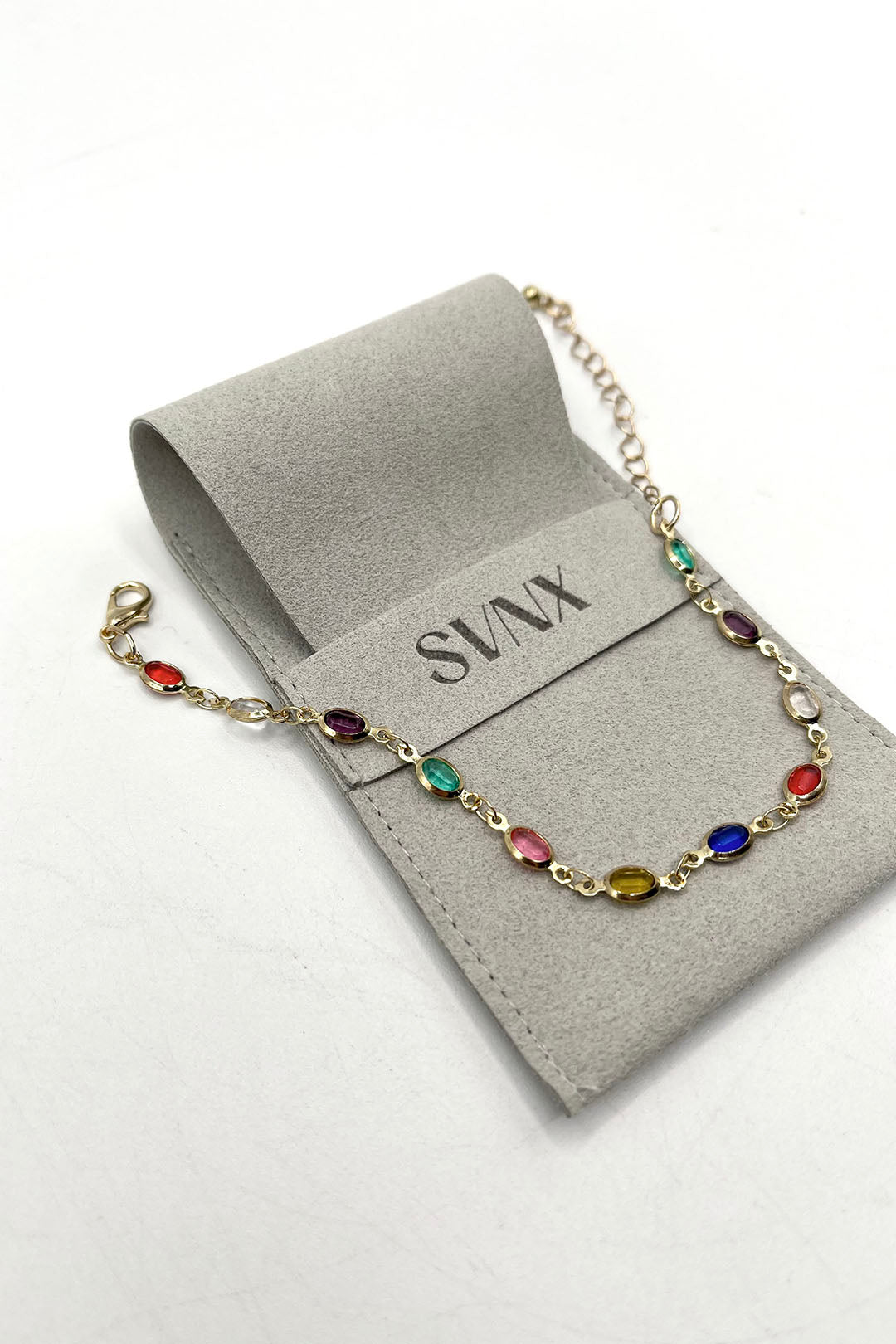 Multi Multicolour Oval Chain Bracelet, Image 1 of 2