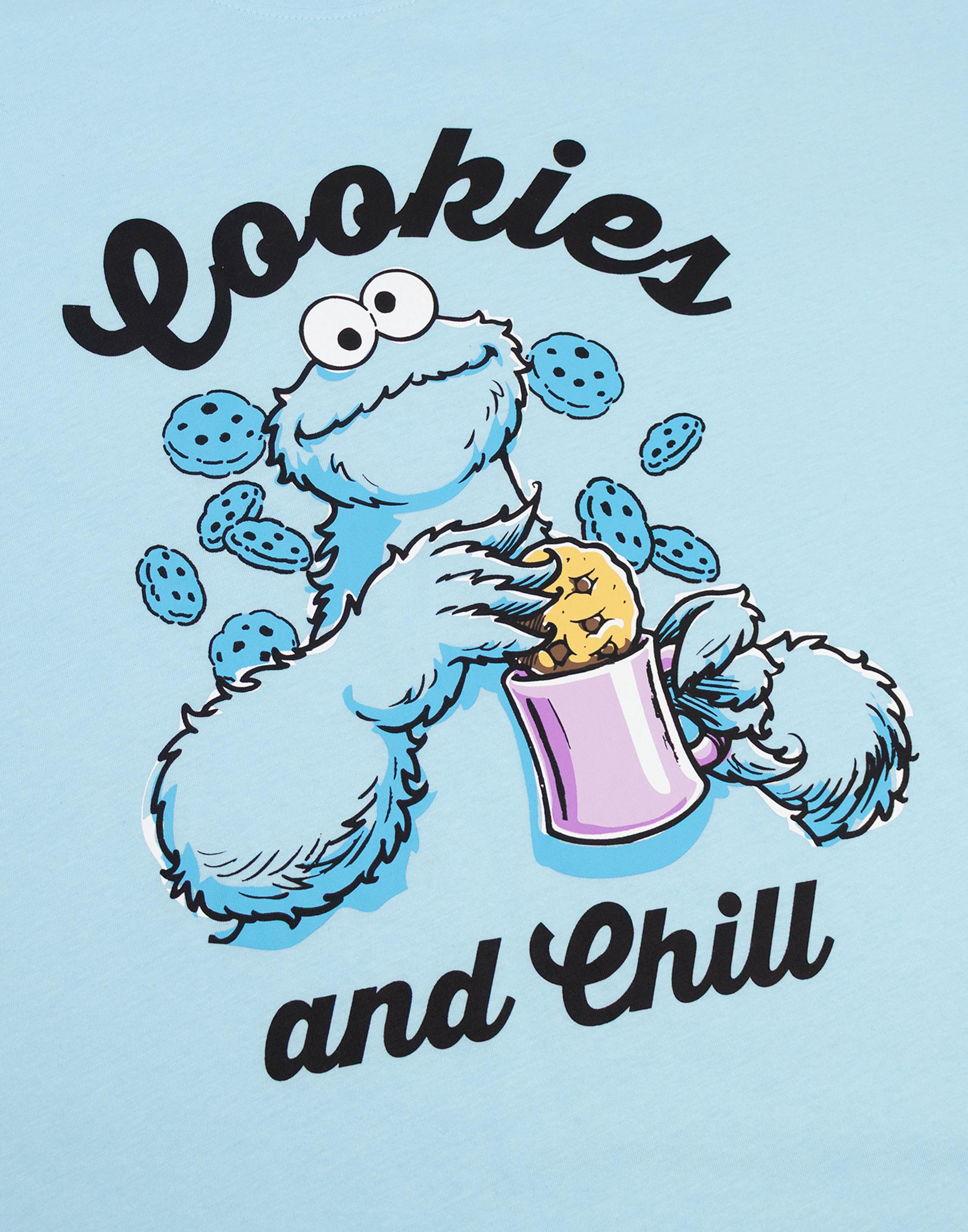 Blue Sesame Street Cookie Monster Pyjama Set, Image 6 of 6