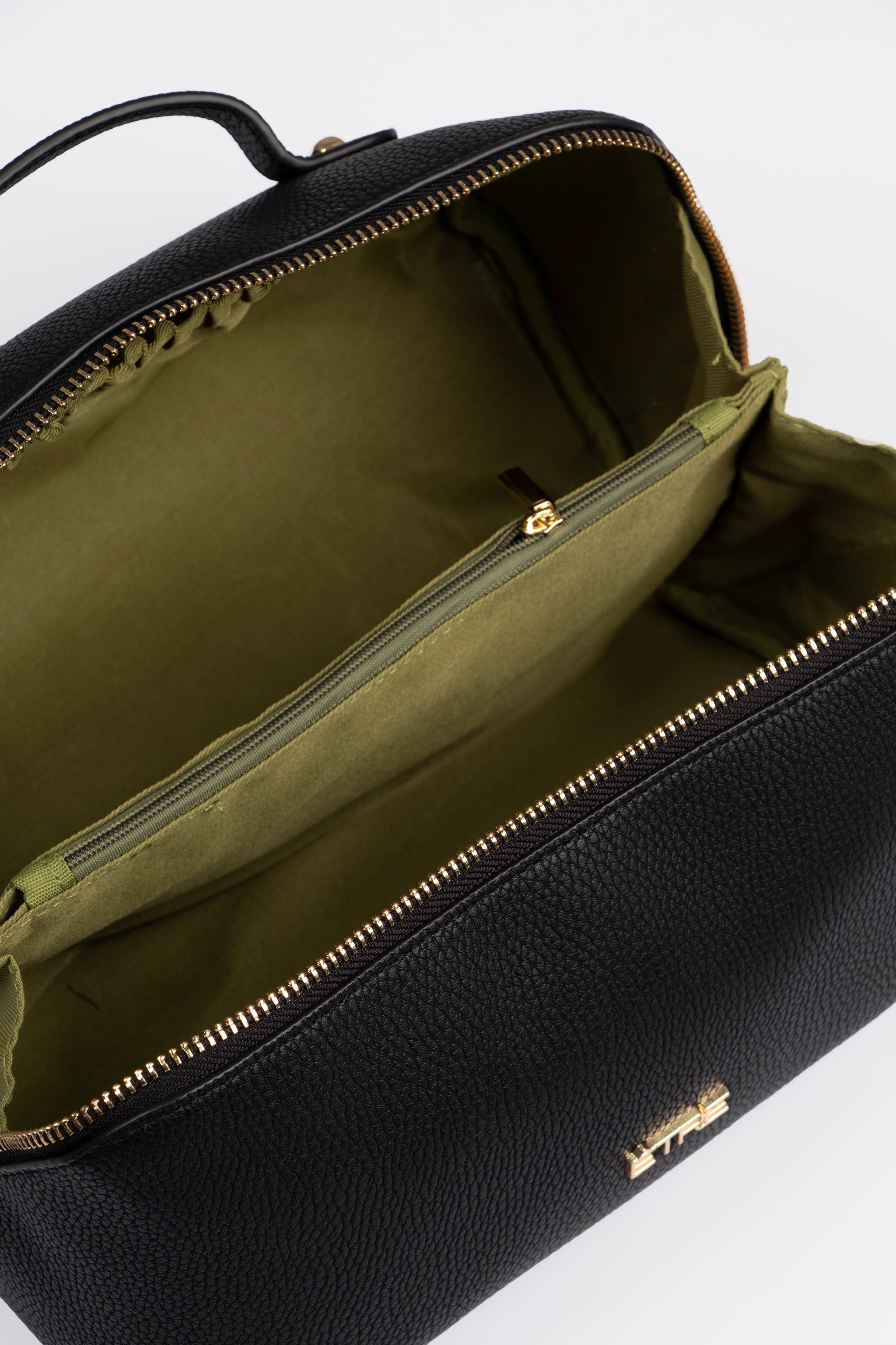 Black Etre Black Faux Leather Vanity Case Makeup Bag, Image 2 of 2