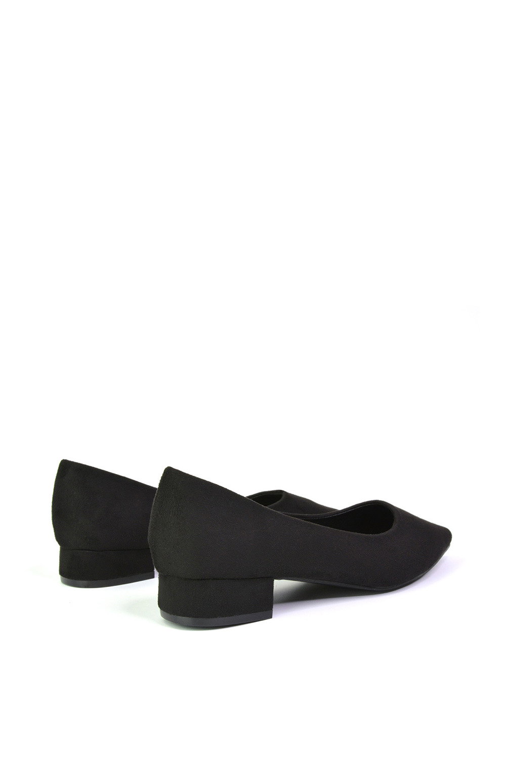 Black 'Karen' Pointed Toe Wedding Shoes Low Heel Bridal Heels, Image 5 of 5