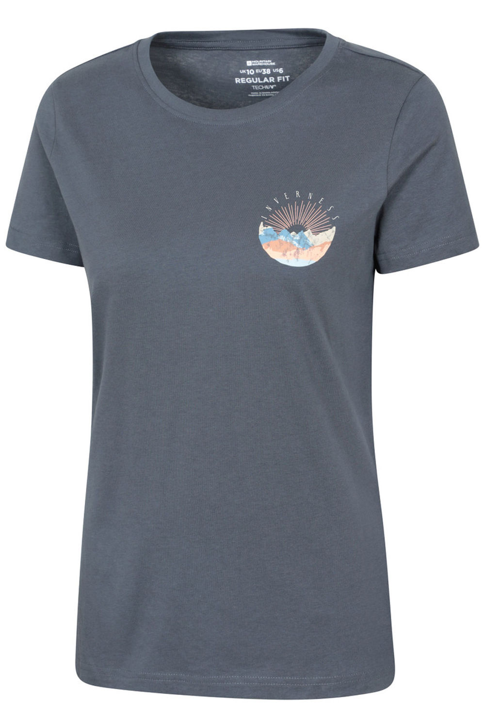 Navy Blue Inverness Chest Print Relaxed Fit TShirt, Image 1 of 4