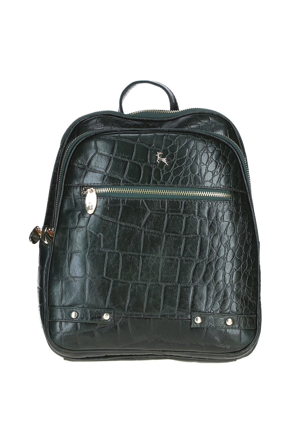 Green 'Camilla' Real Leather Backpack, Image 1 of 4