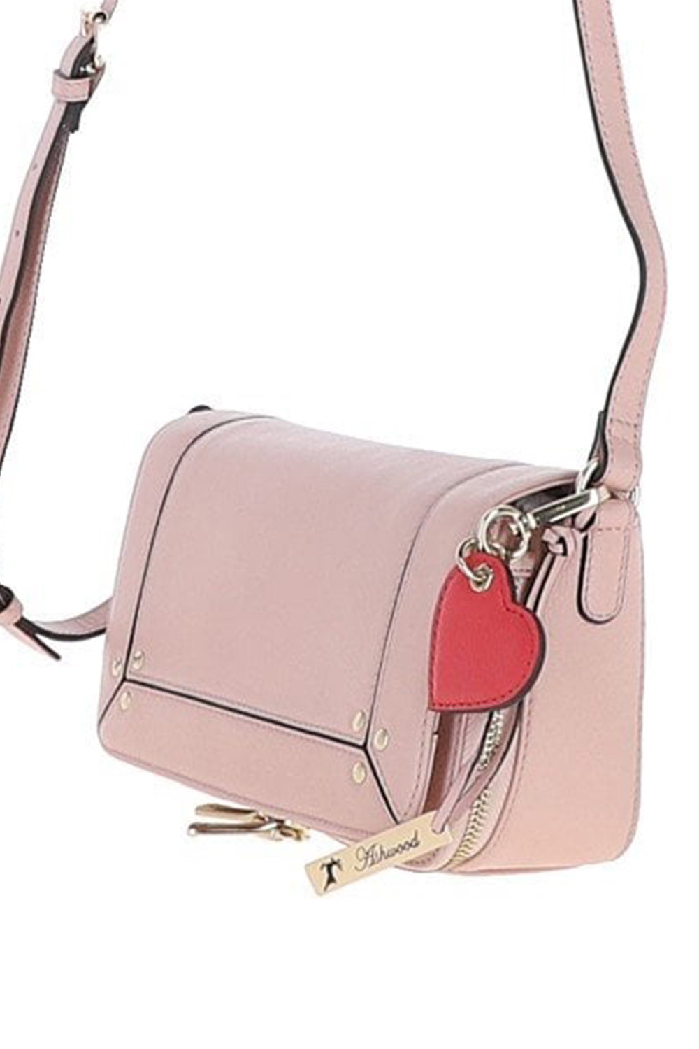 Light Pink 'Blossom' Flap Over Real Leather Shoulder Bag, Image 2 of 4