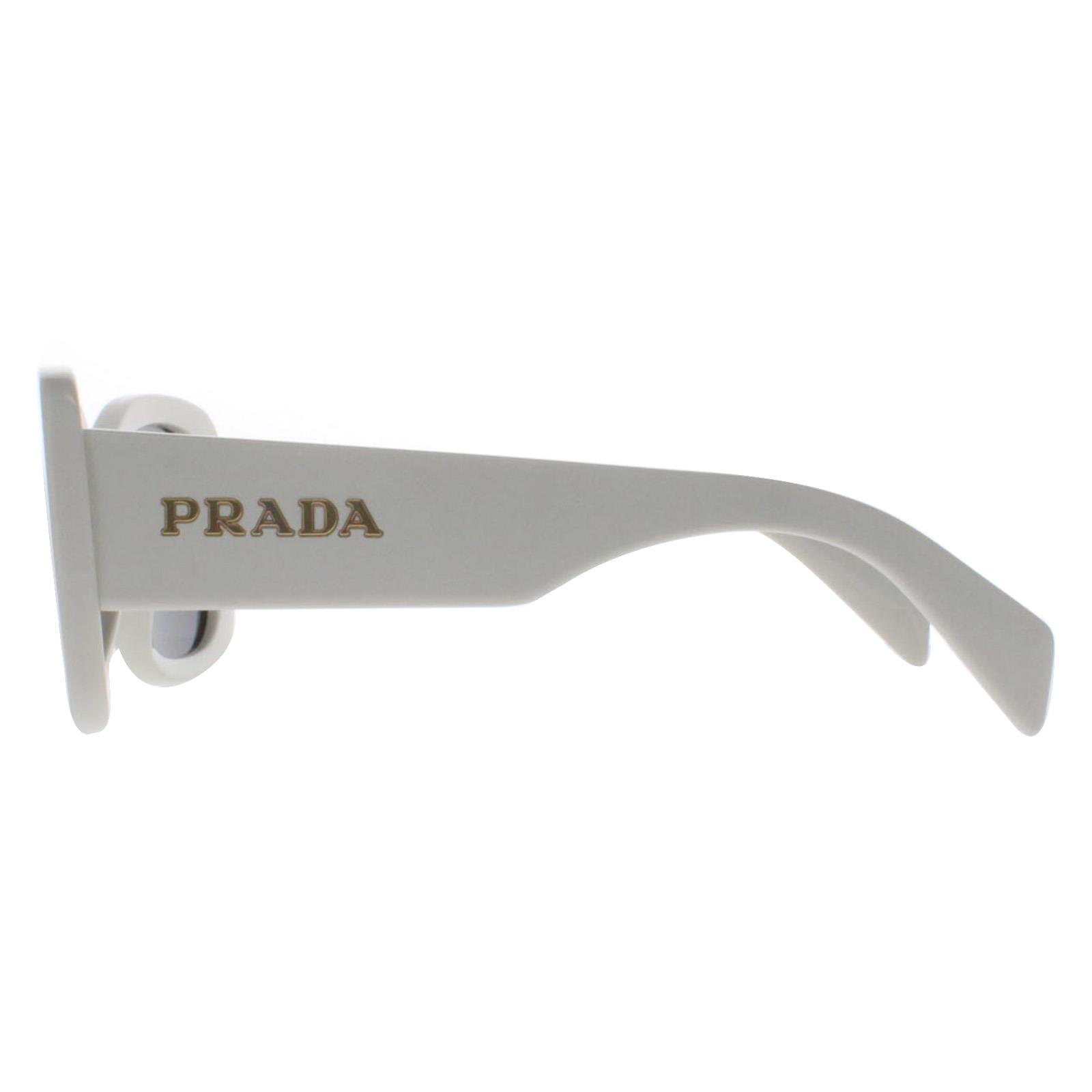 White Prada White Oval Talc Dark Grey PRA08S, Image 3 of 4