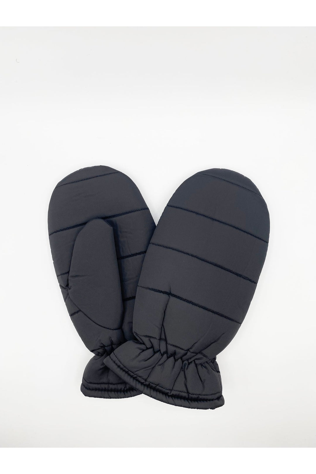Black SVNX Black Quilted Mittens, Image 2 of 2