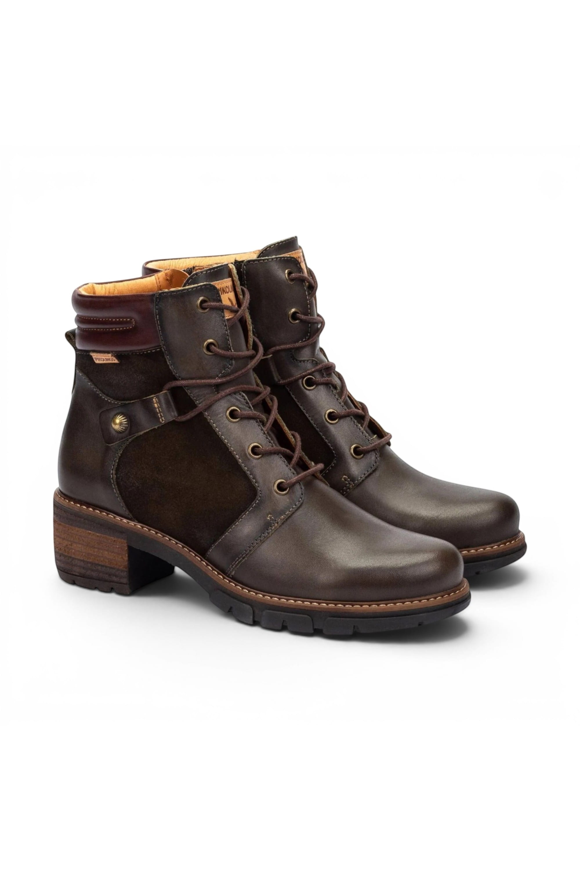 Brown Womens Soft Heel Ankle Boots -W1T-8979C1, Image 2 of 7