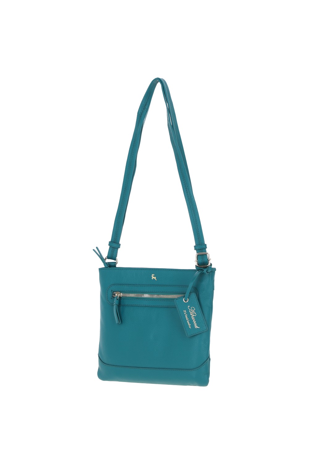 Green 'Bliss' Leather Cross Body Bag with Adjustable Strap, Image 2 of 4