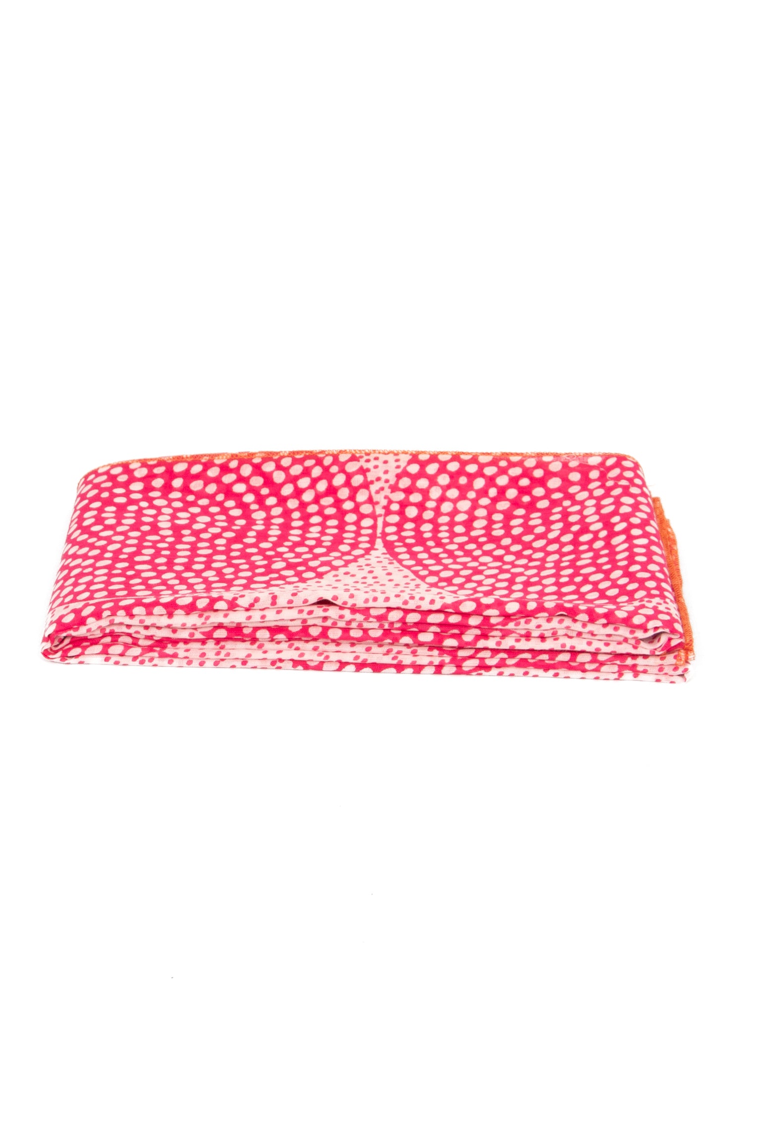 Pink Sarta Pink Circles Spotted Cotton Lightweight Scarf, Image 3 of 4