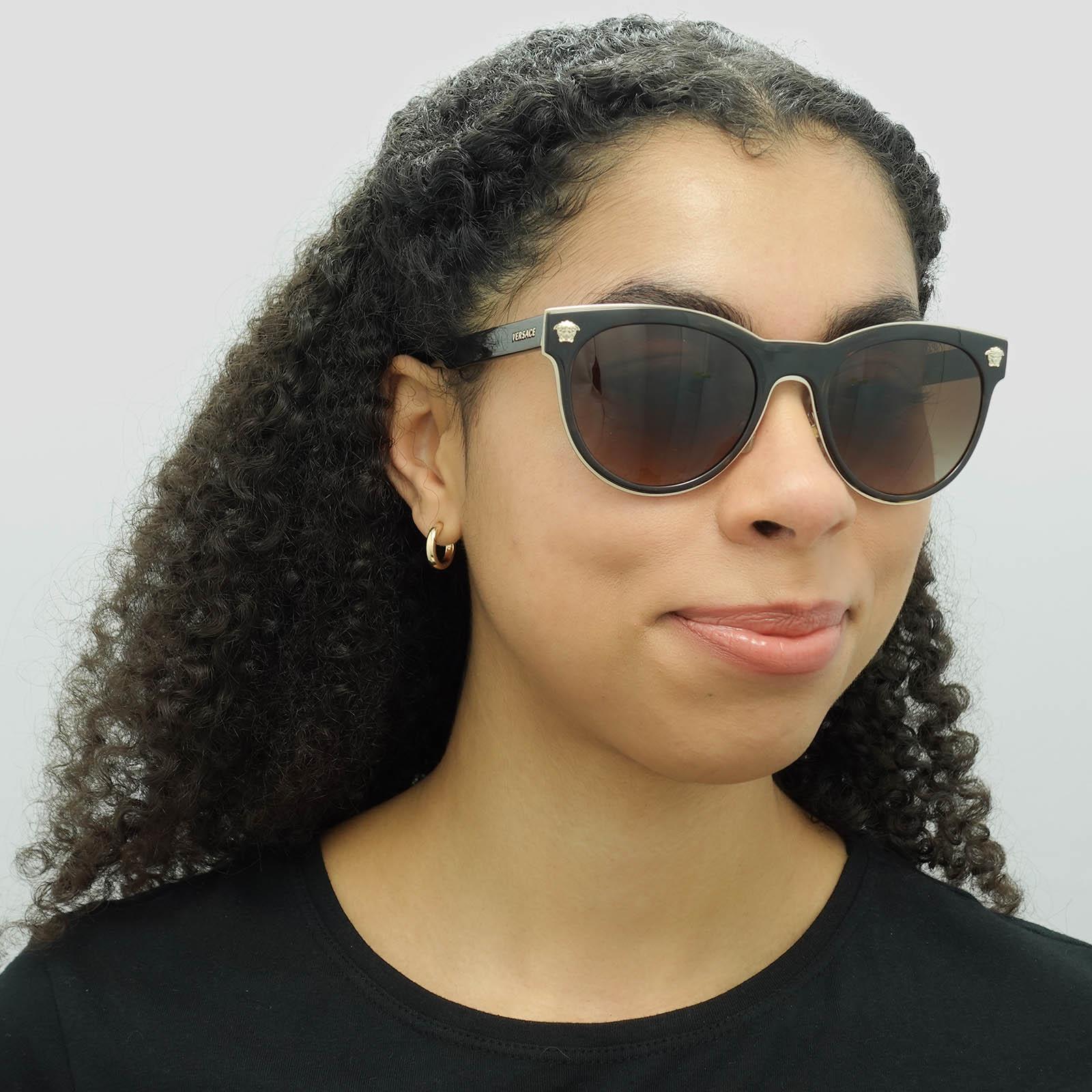Brown Cat Eye Dark Havana Brown Gradient Sunglasses, Image 5 of 6