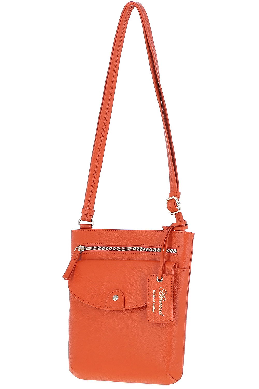 Orange Ashwood Leather Orange 'Five CB' Real Leather Cross Body Bag, Image 4 of 5