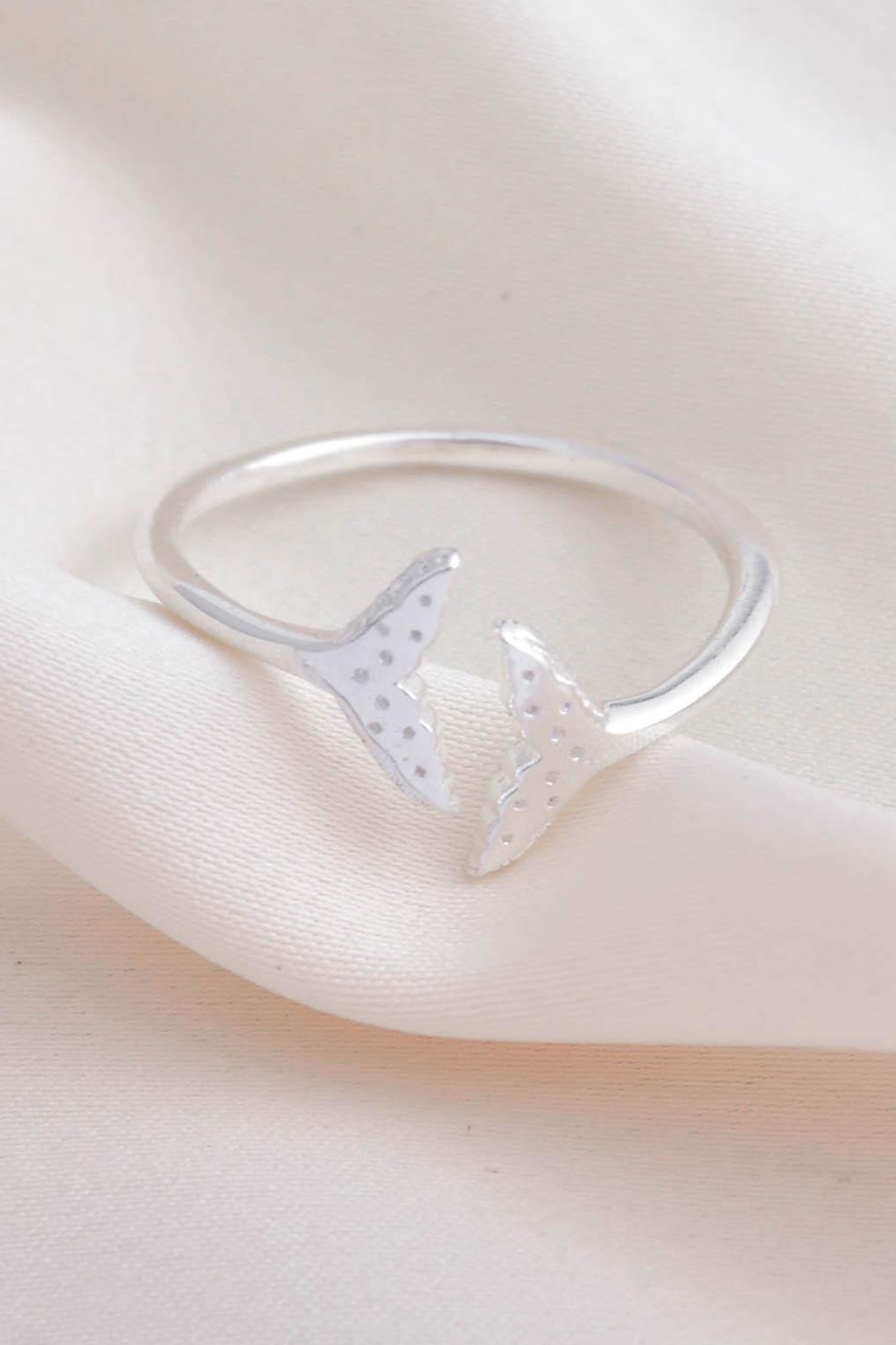Silver Sterling Silver Whale Tail Ring One Size, Image 3 of 3