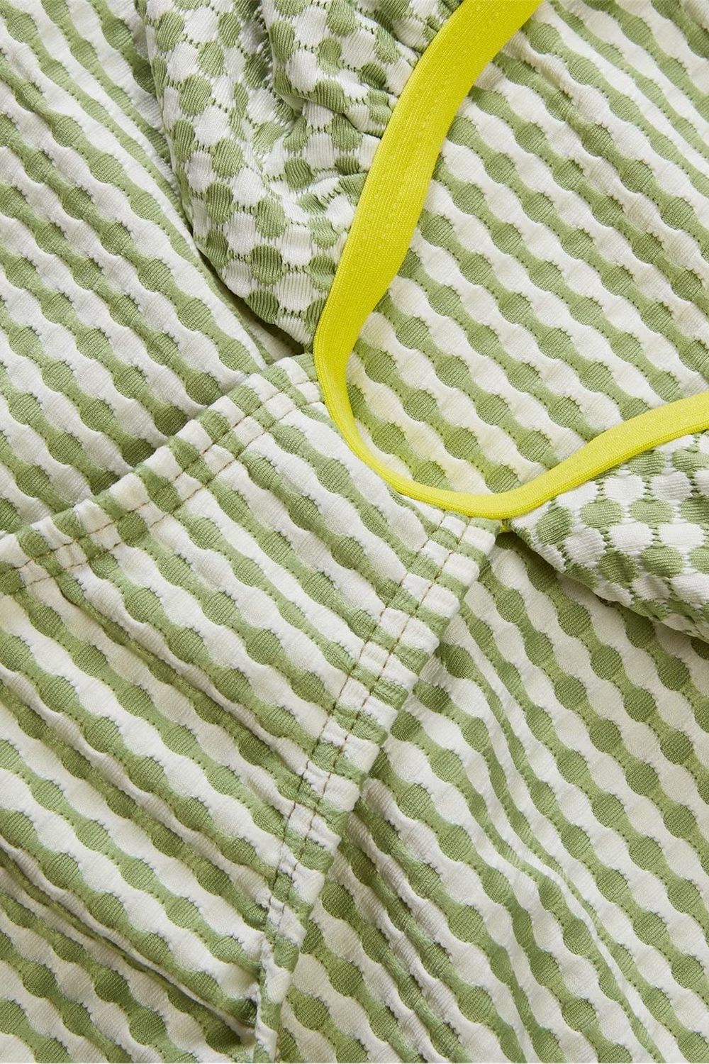 Green Gingham Cut Out One Piece Swimsuit, Image 3 of 3