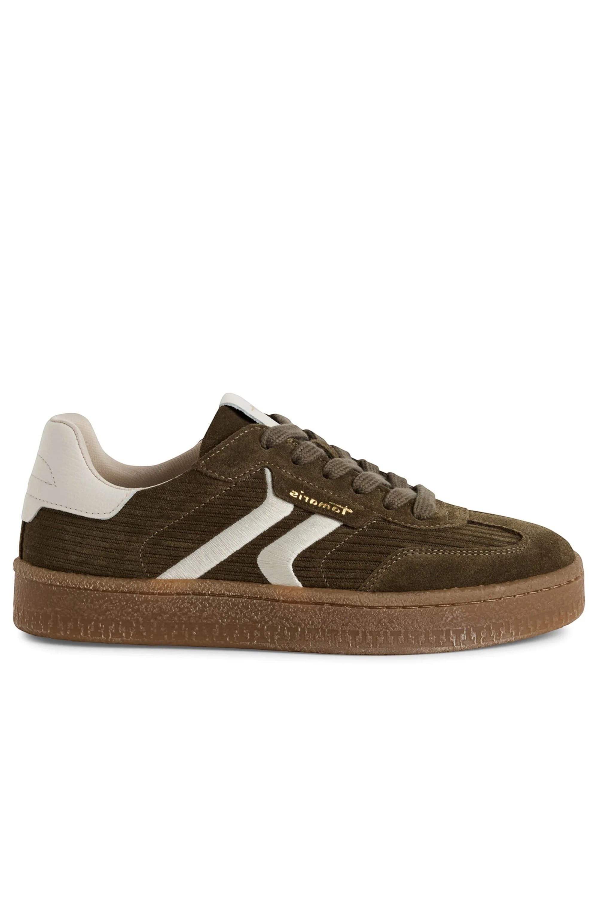 Green Tamaris Womens Olive Green Suede Sneaker, Image 1 of 8