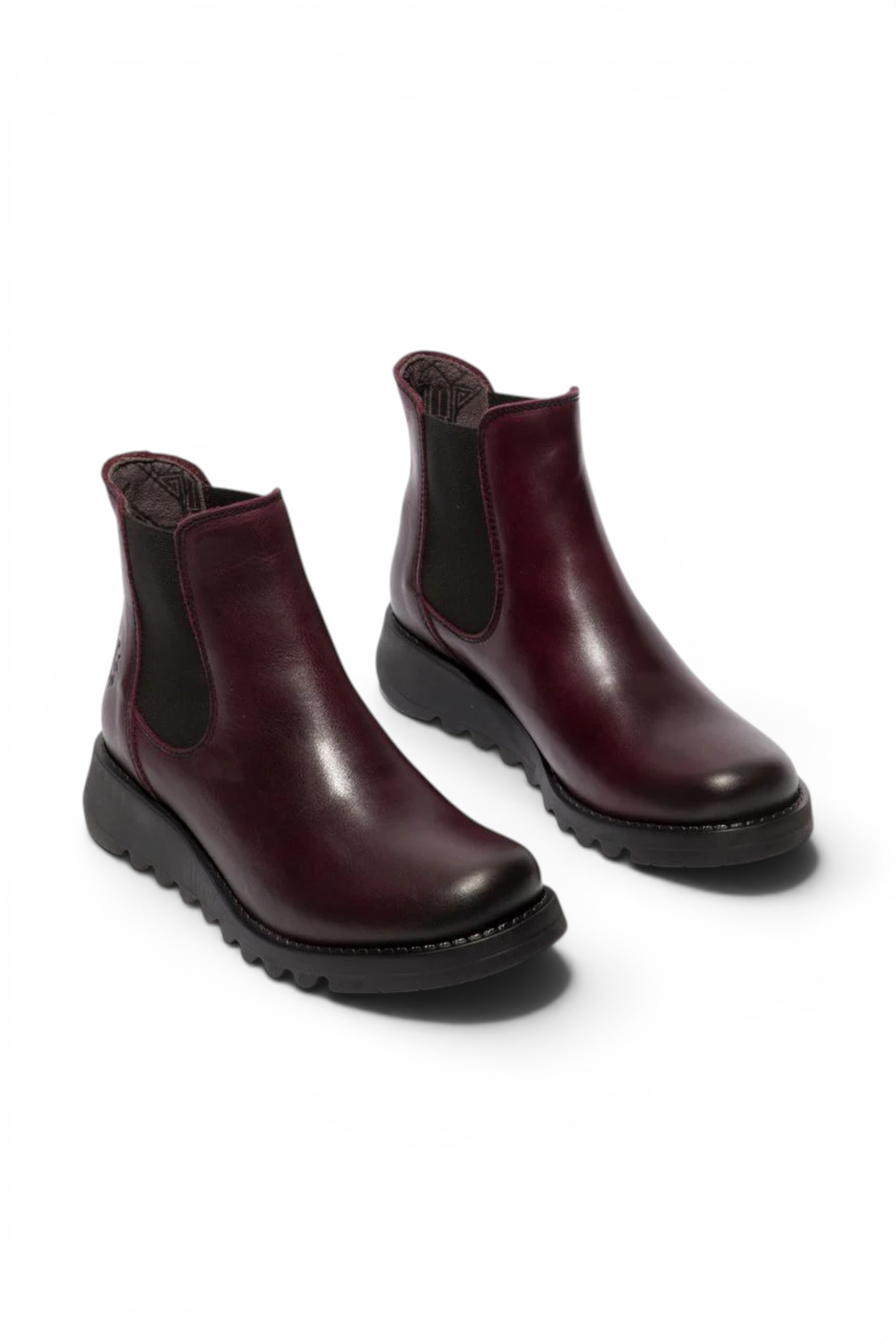 Red Womens Casual Ankle Heel Boots -SALV195, Image 2 of 5