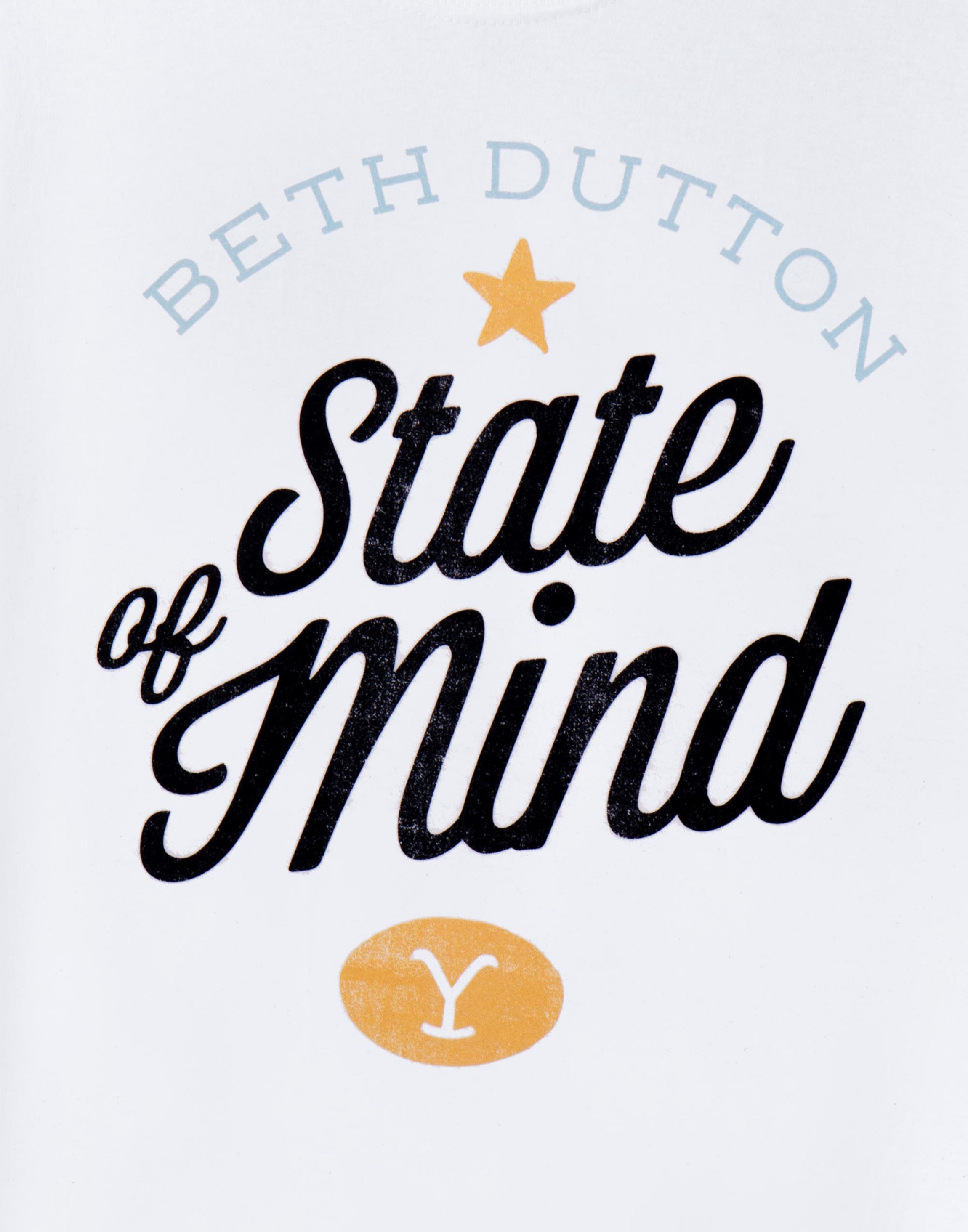 White Yellowstone Beth Dutton State Of Mind T-Shirt, Image 2 of 6