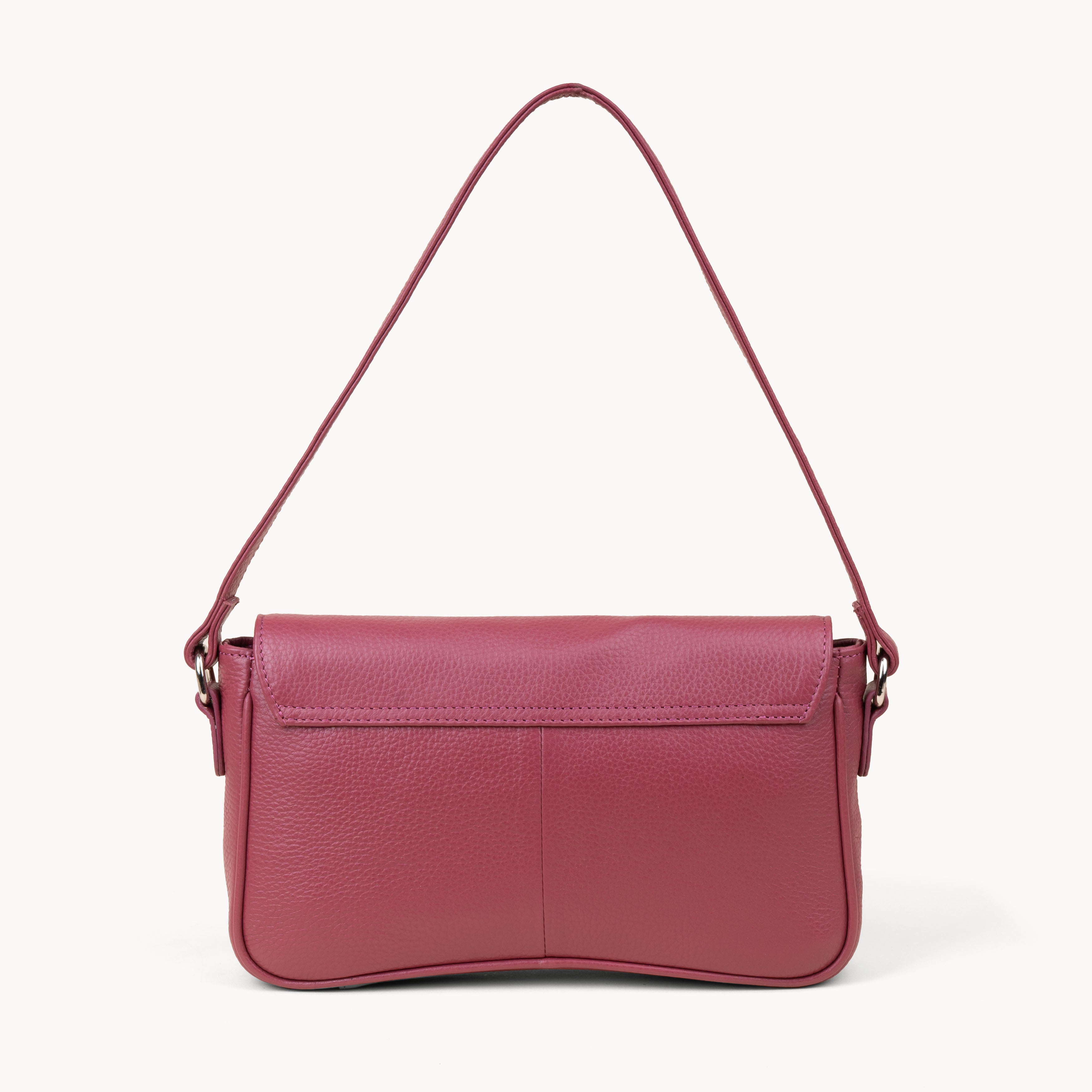 Pink 'BEVERLY' Pebble Grain Real Leather Shoulder Bag, Image 4 of 4