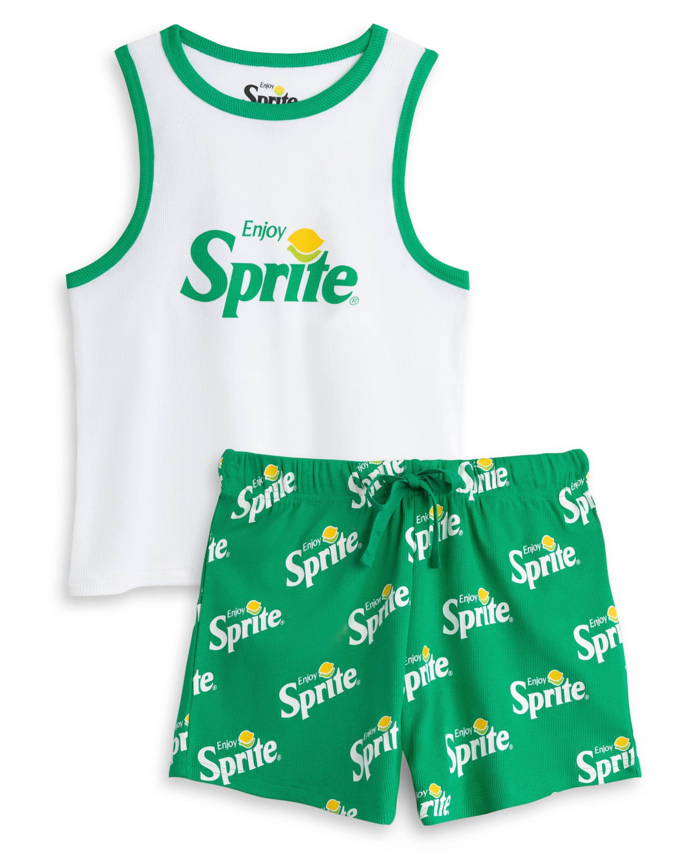Green Coca Cola Enjoy Vest and Shorts Pyjama Set, Image 1 of 6