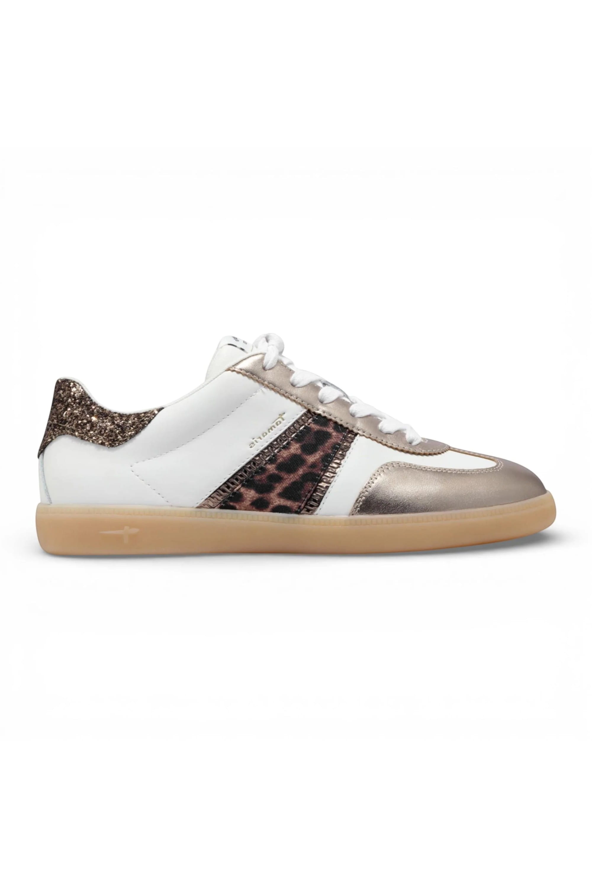 Brown Tamaris Brown Tamaris Womens White Leopard Sneakers, Image 1 of 7