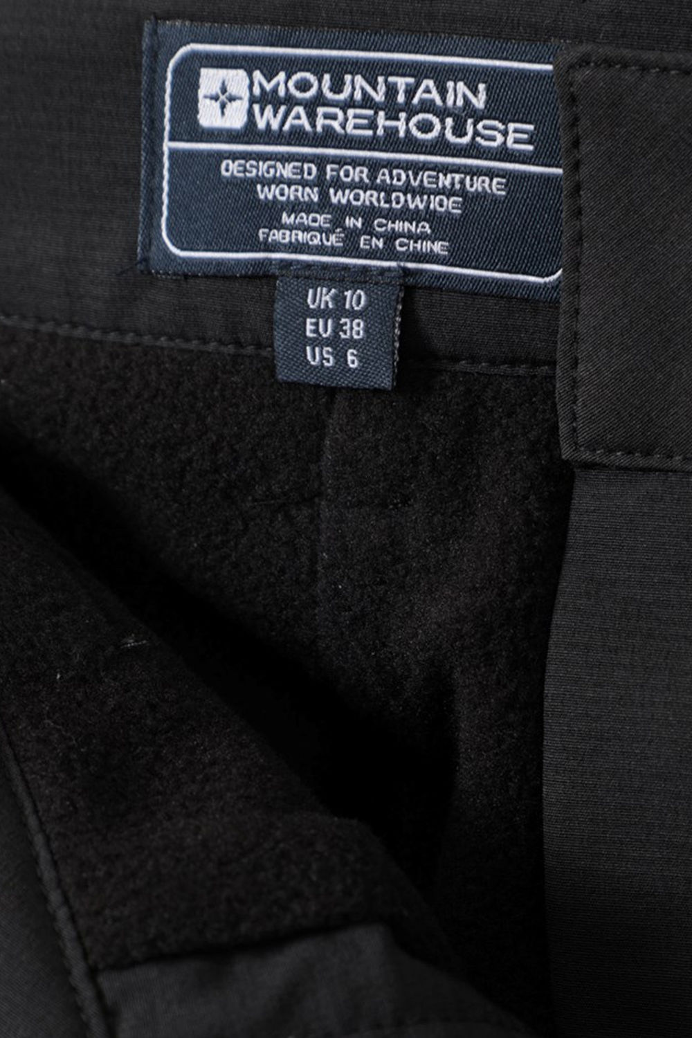 Black Arctic II Thermal Fleece Hiking Trousers, Image 6 of 6