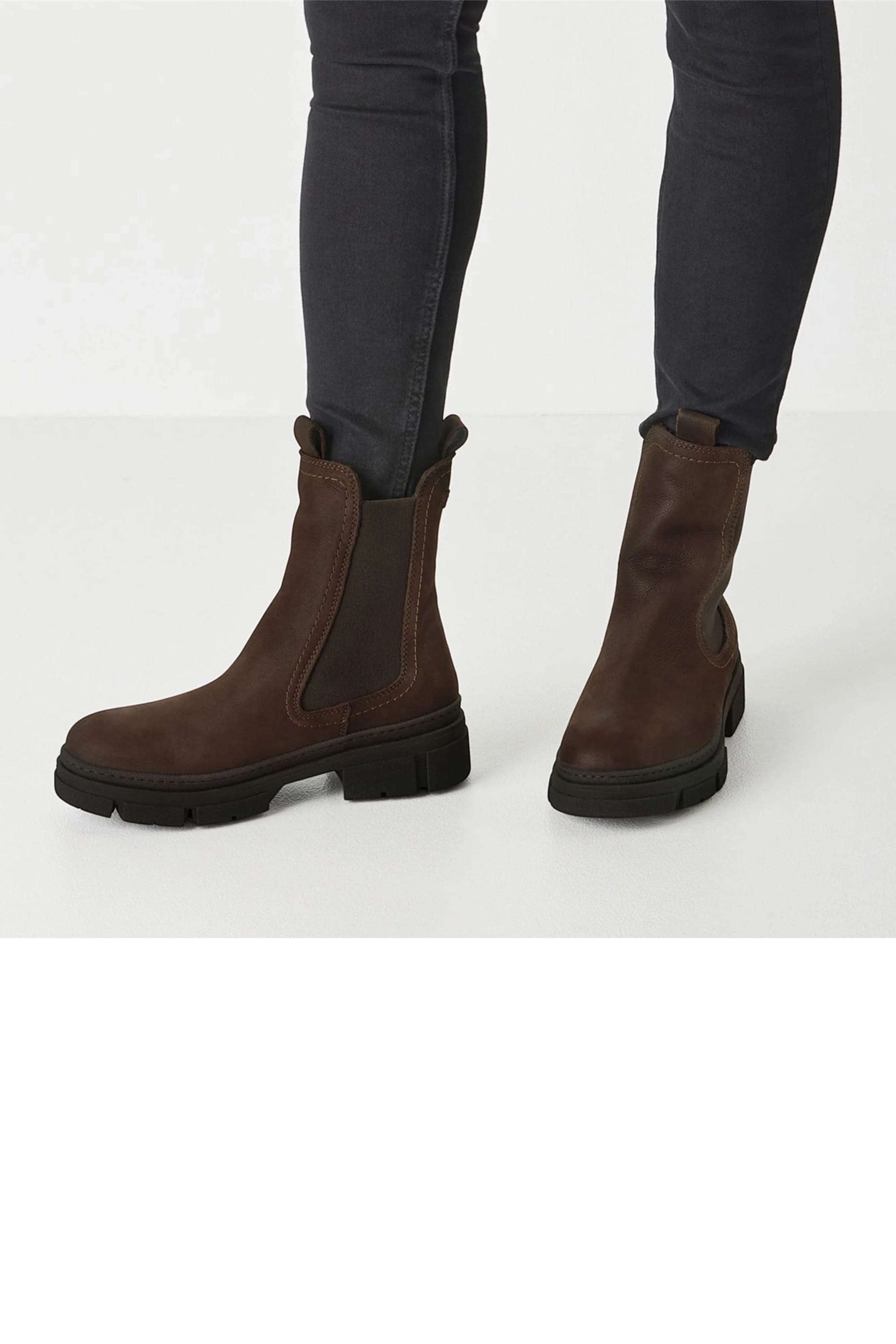 Brown Tamaris Womens Mocca High Chelsea Boots, Image 7 of 8