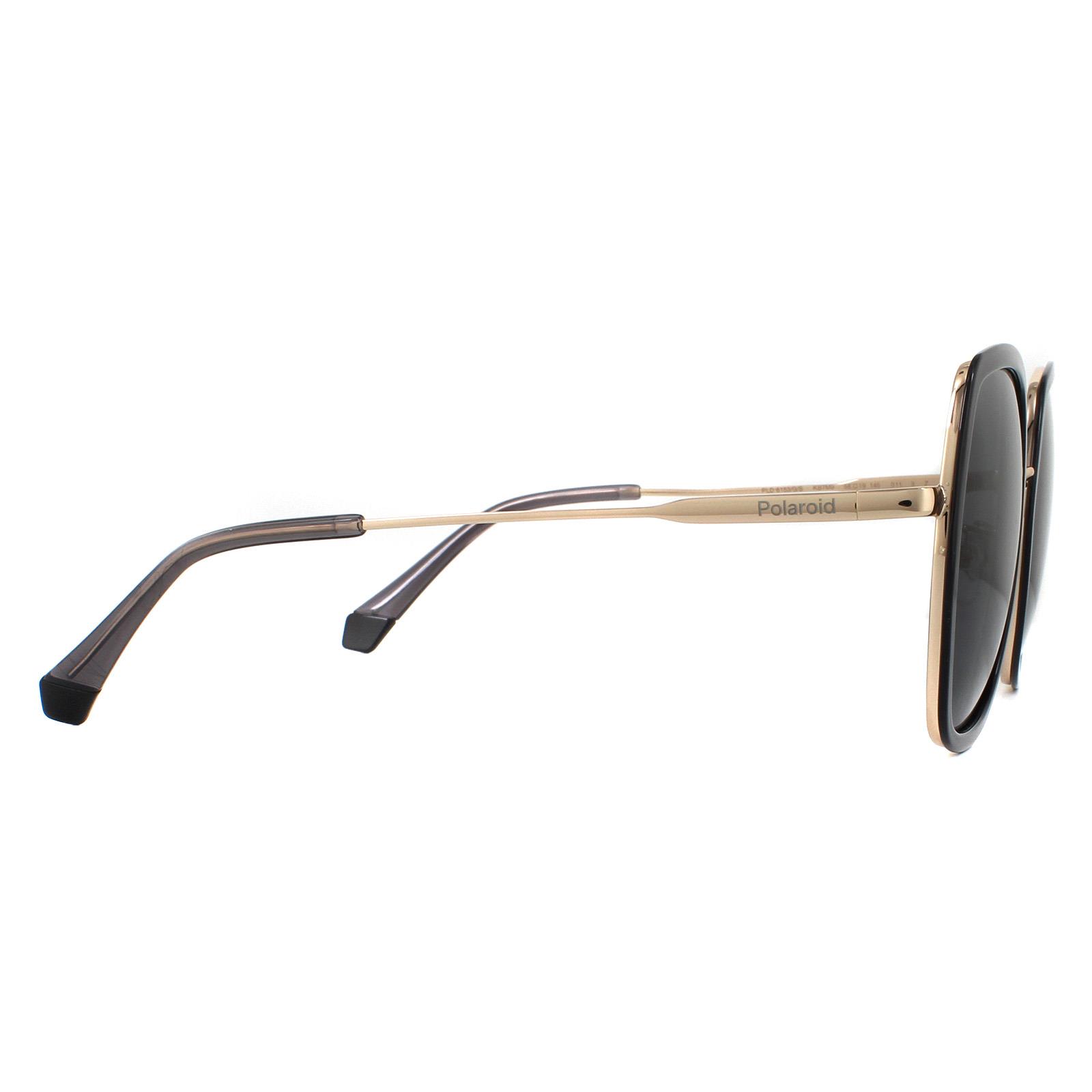 Grey Square Grey Gold Grey Polarized Sunglasses, Image 4 of 4