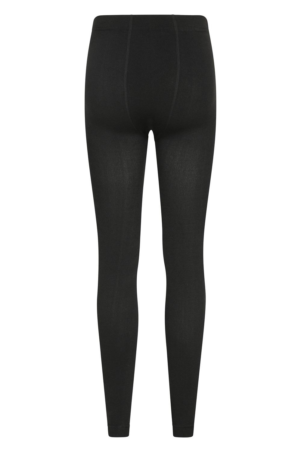 Black Fluffy Fleece Lined Thermal Leggings, Image 2 of 4