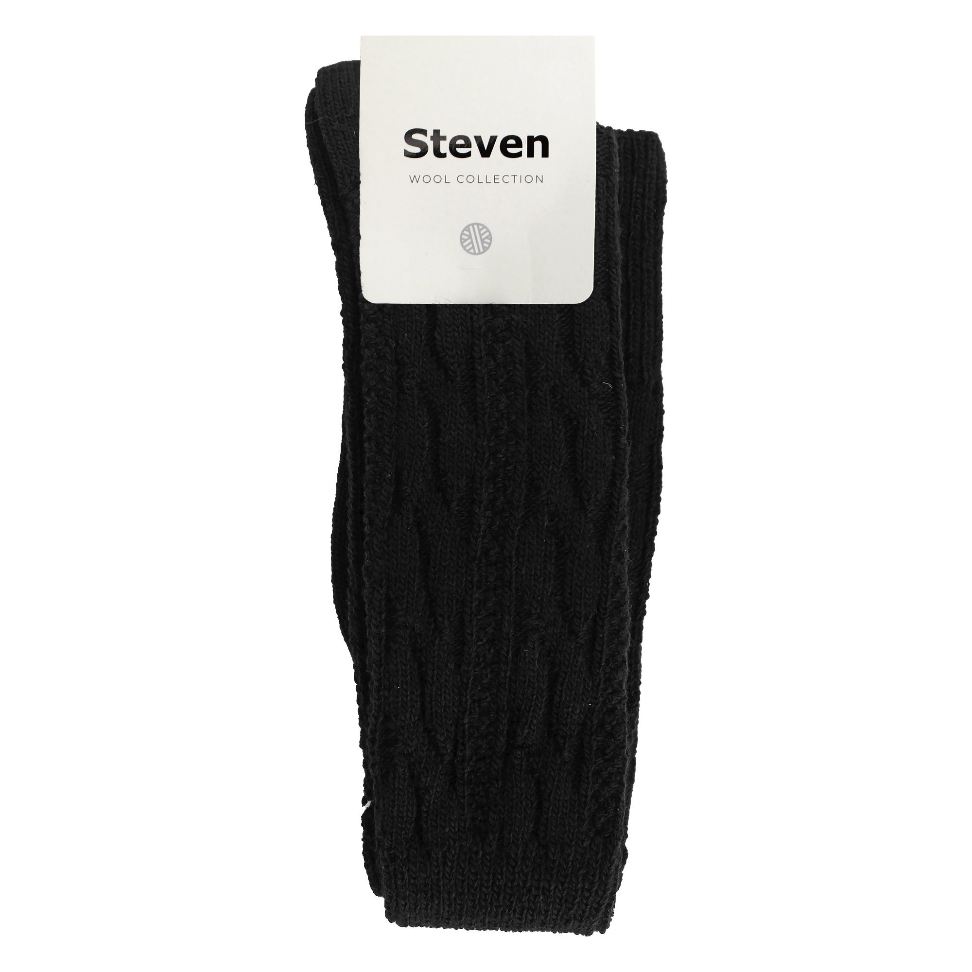 Black 1 Pack Over The Knee Wool Socks, Image 5 of 5