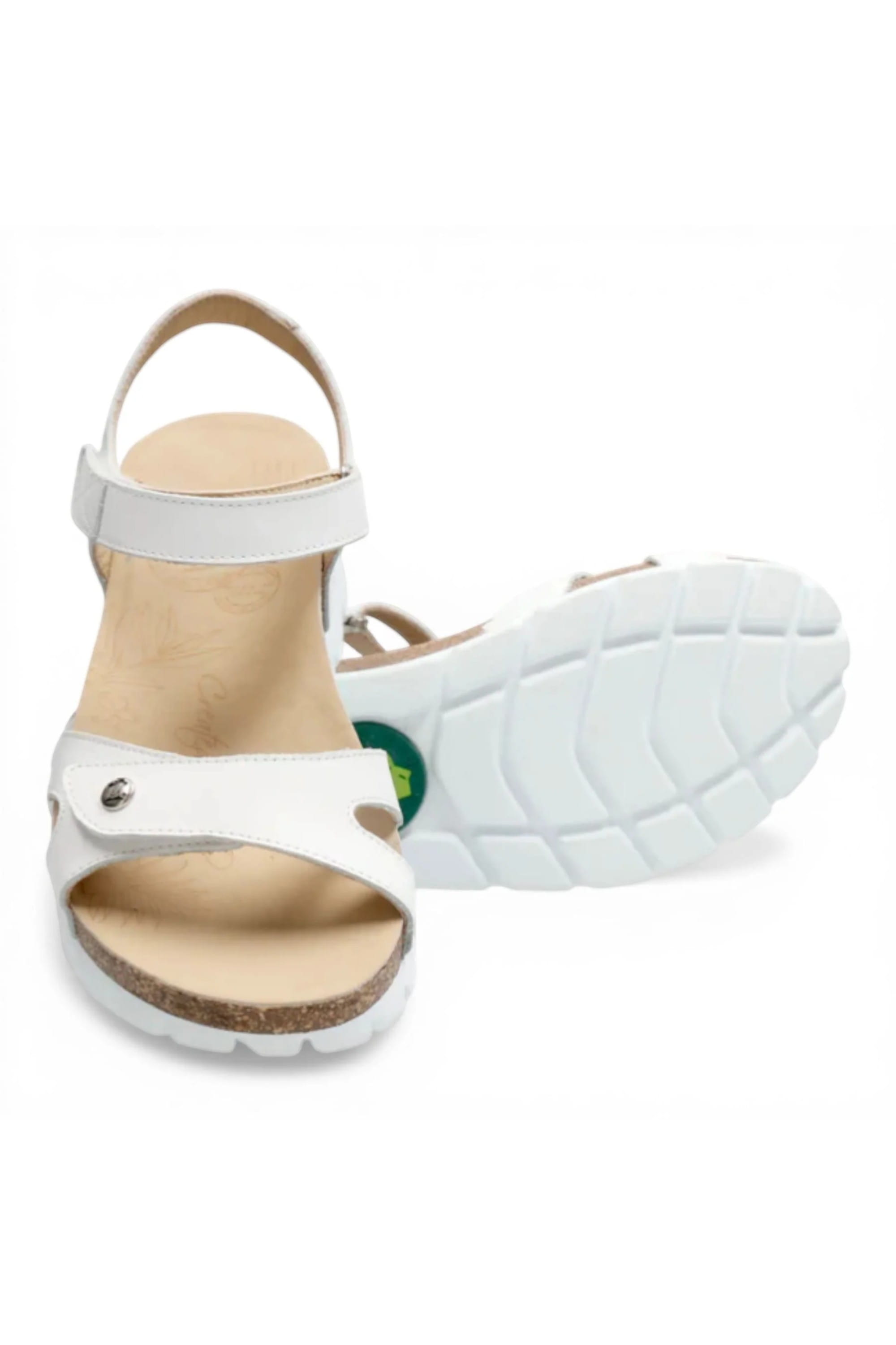 White Womens Platform Wedge Sandals - Sulia B1, Image 6 of 8