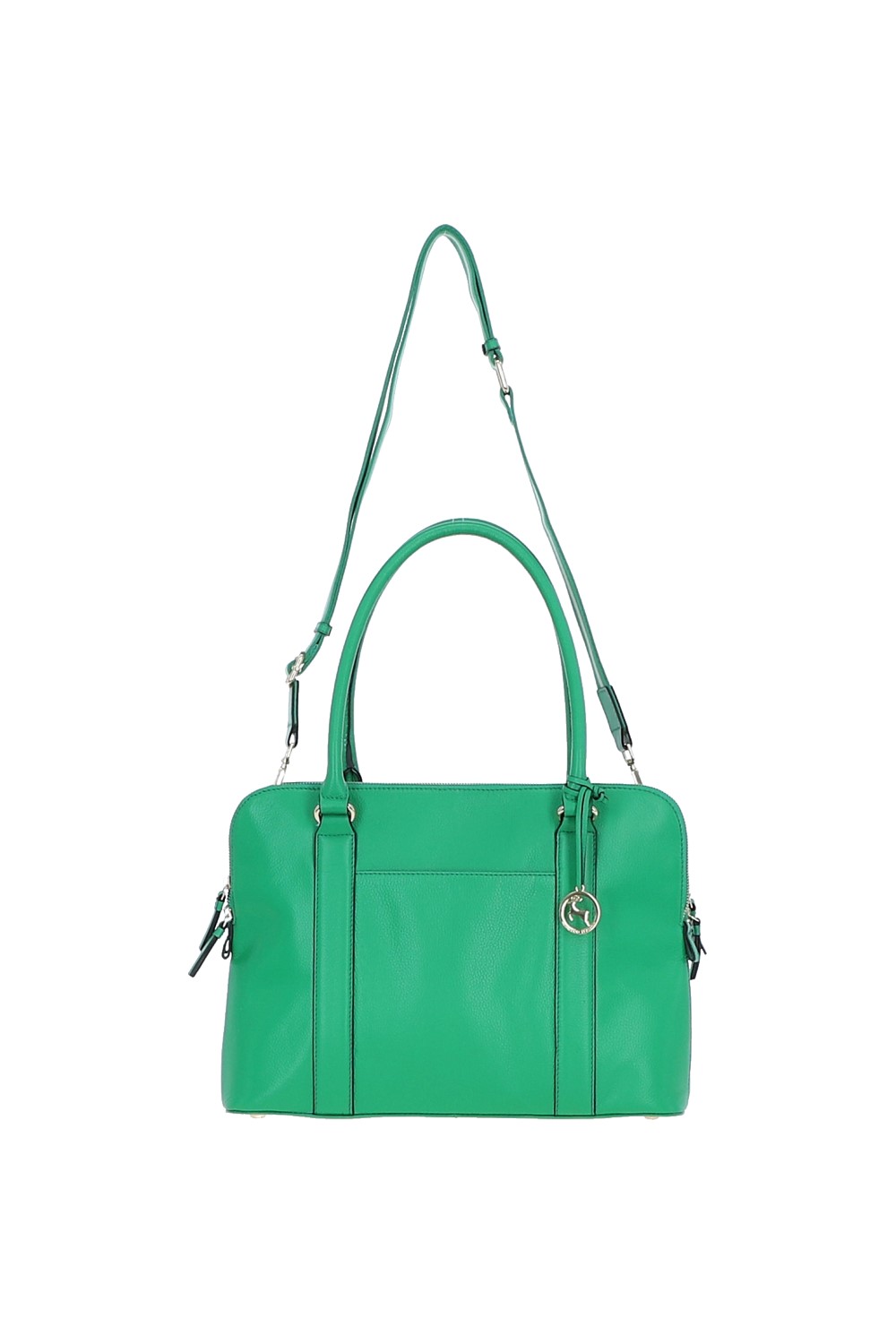 Green Ashwood Leather Green 'Cuore di Cuoio' 3 Section Large Leather Handbag, Image 2 of 4