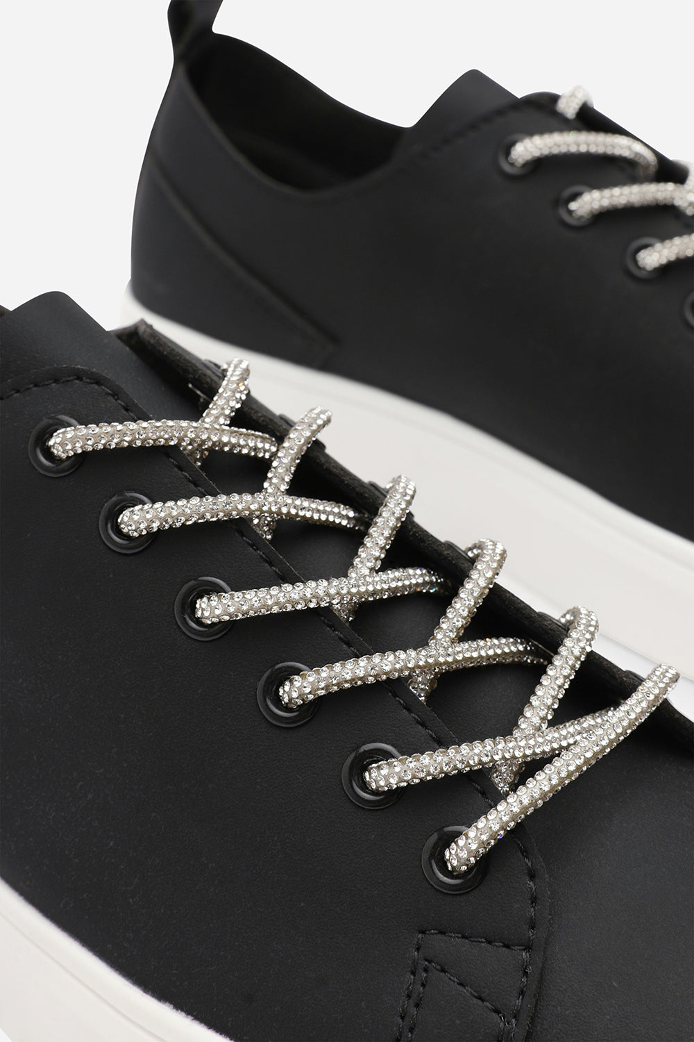 Black 'Florina' Low Wedge Trainer with Lace Up Detail, Image 5 of 6