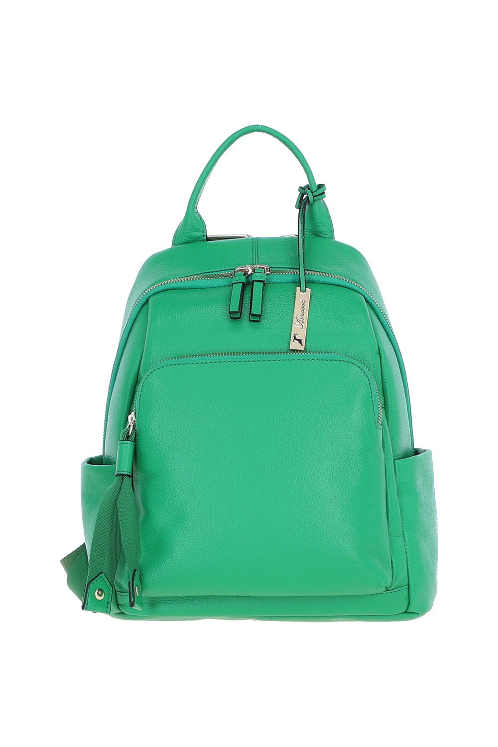 Green 'Lusso Legato' Real Leather Backpack, Image 1 of 4