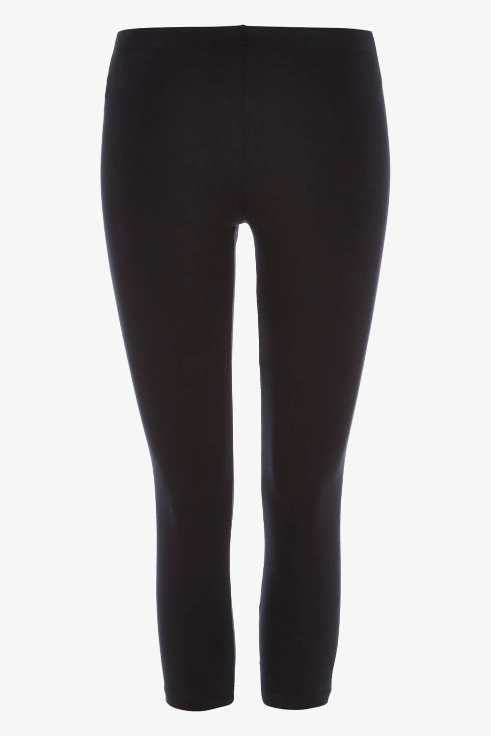 Black Cotton Cropped Leggings, Image 3 of 3