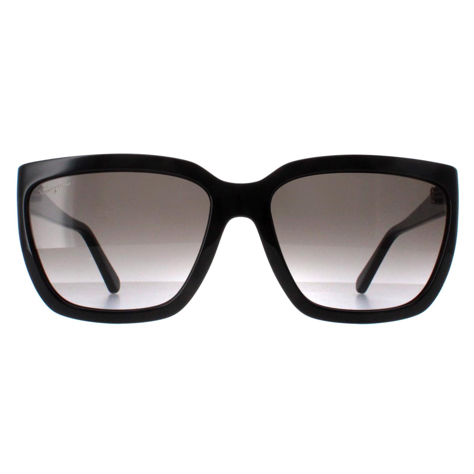 Black Salvatore Ferragamo Black Square Black Grey Gradient SF1018S, Image 1 of 4