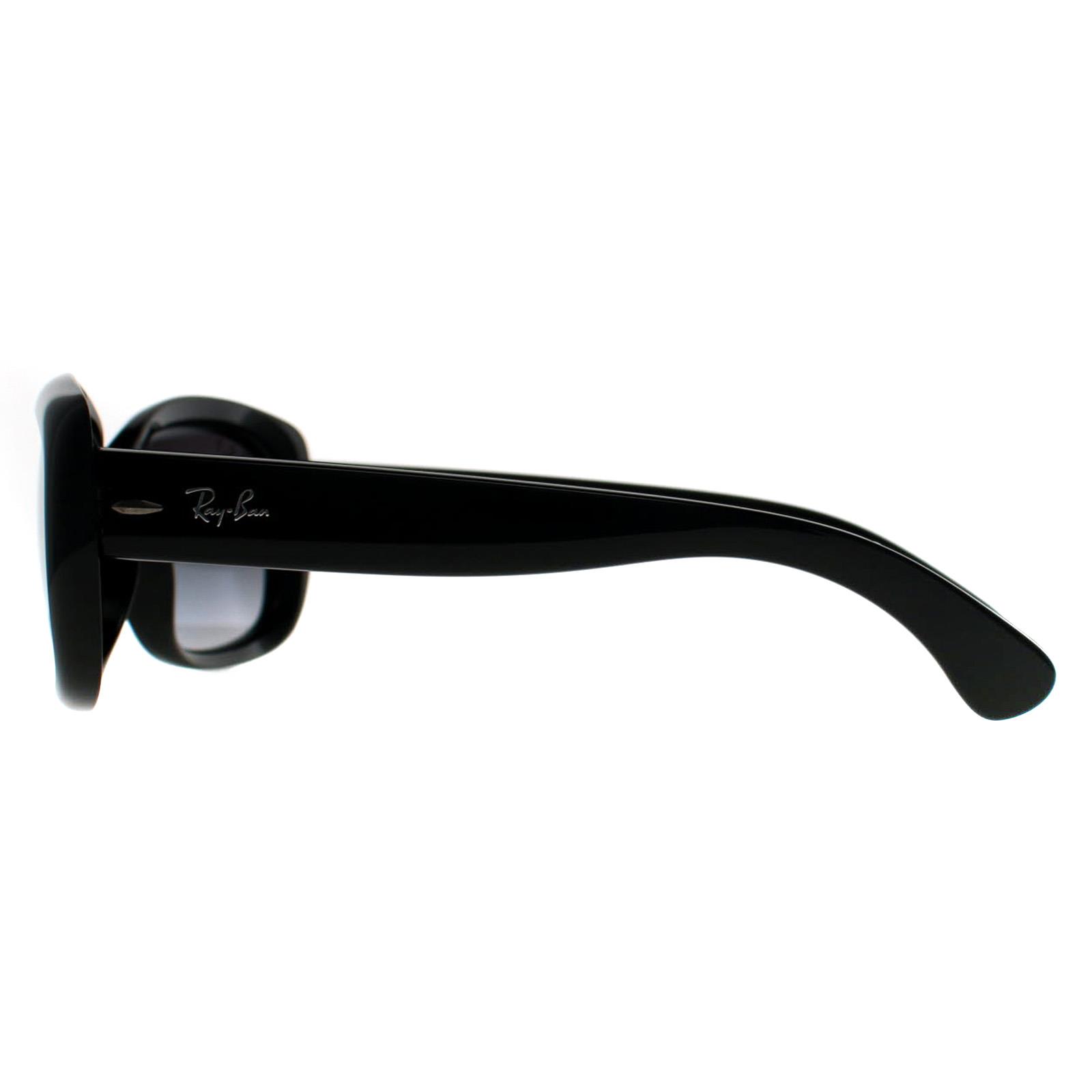 Black Oval Shiny Black Grey Gradient Polarized Sunglasses, Image 3 of 5