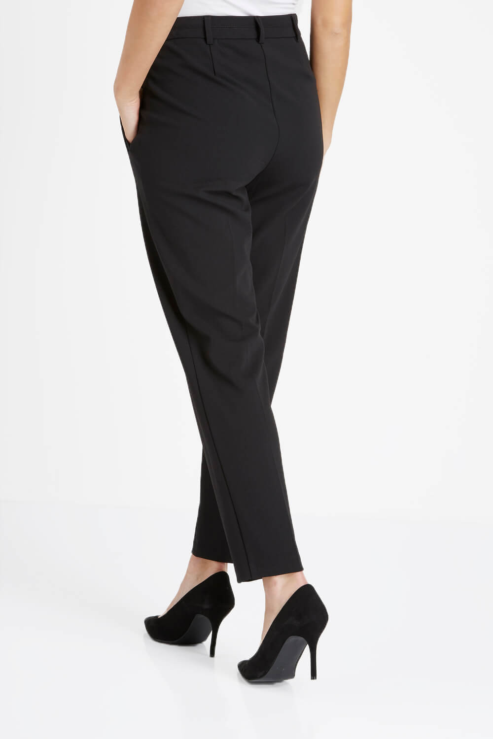 Black Tailored Straight Trouser, Image 3 of 5