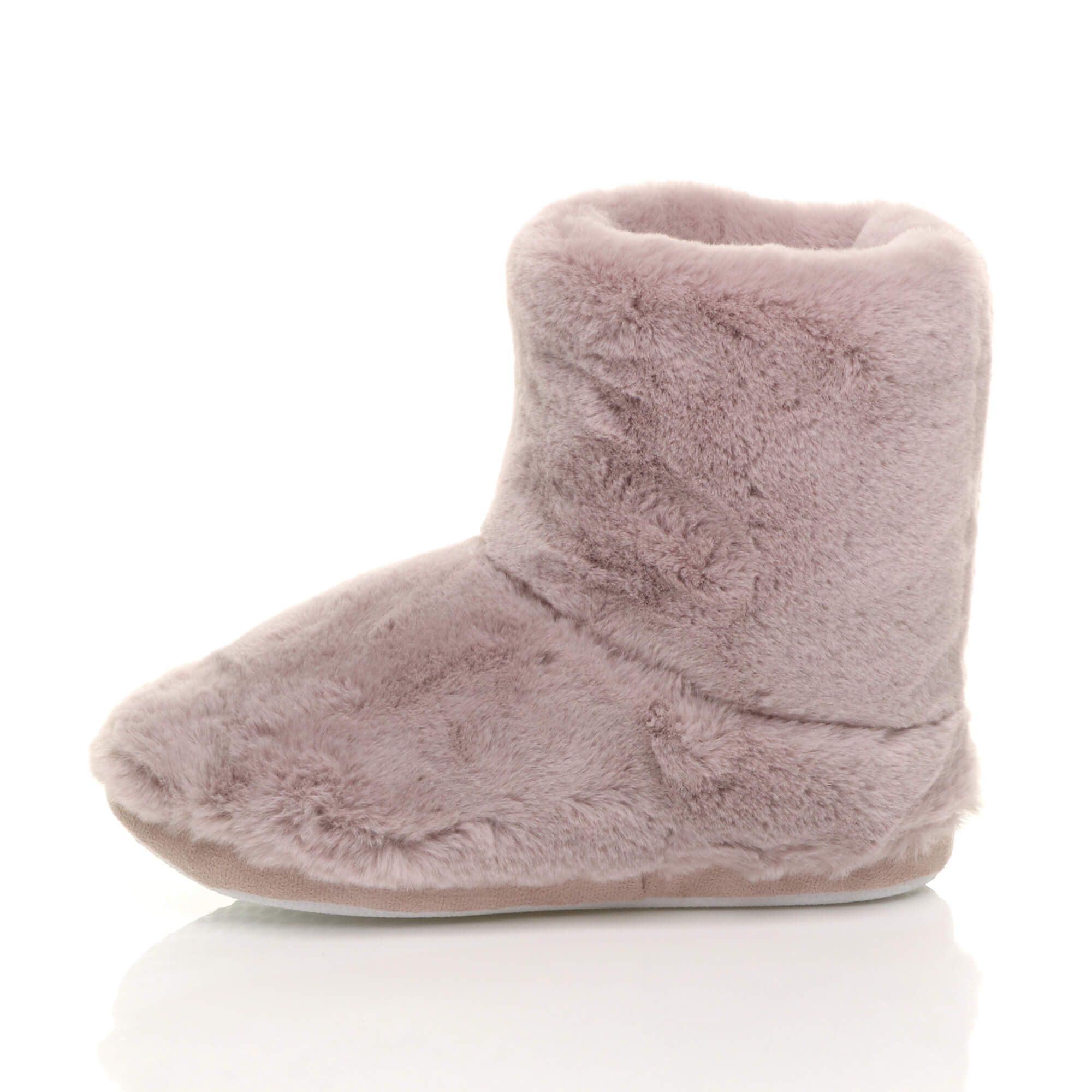 Mocha AJVANI Mocha Faux Fur Lined Slip On Memory Foam Mules Slippers, Image 3 of 6