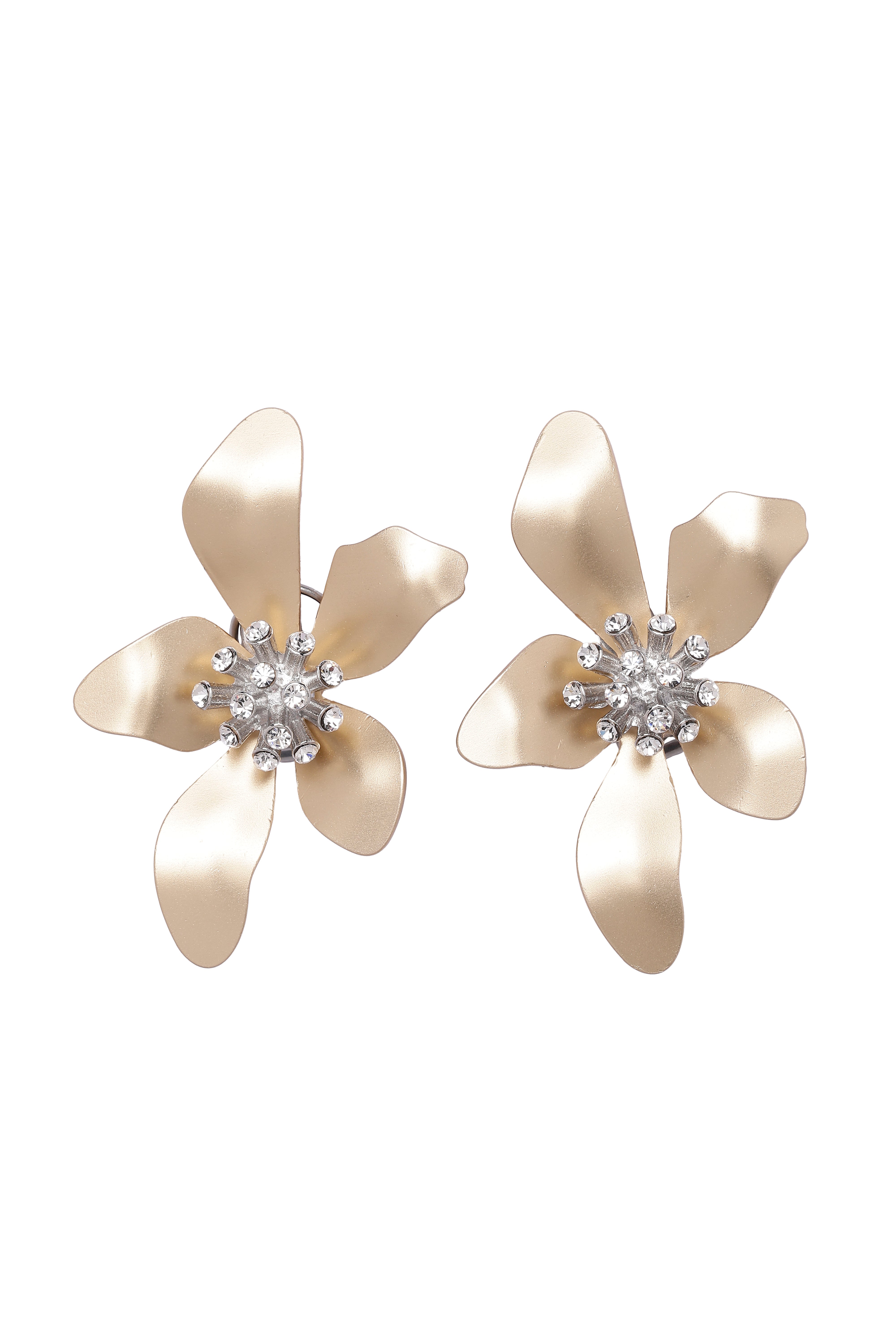 Purple Floral Stud Earrings