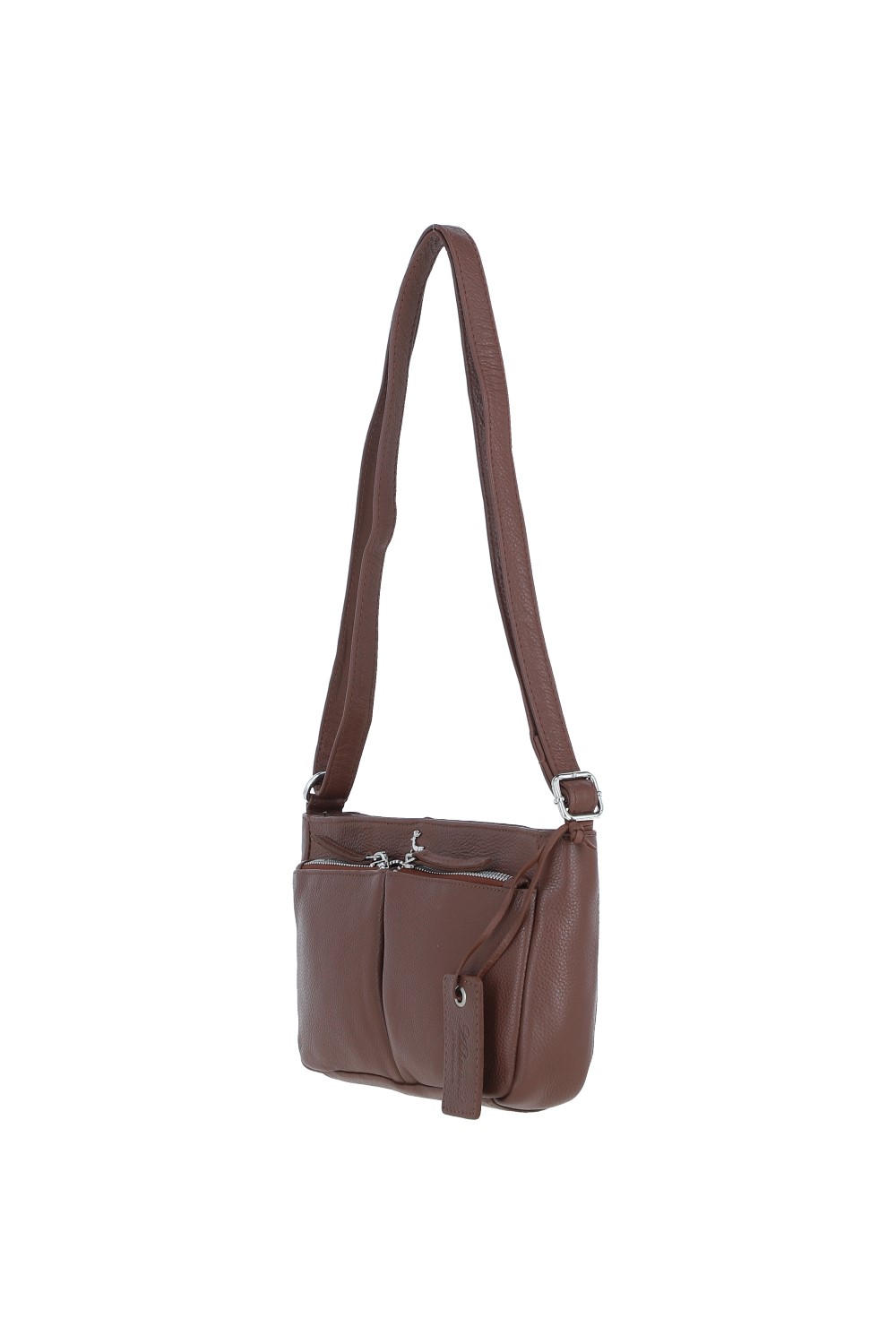 Brown 'Iverness' Real Leather Crossbody Bag, Image 3 of 5