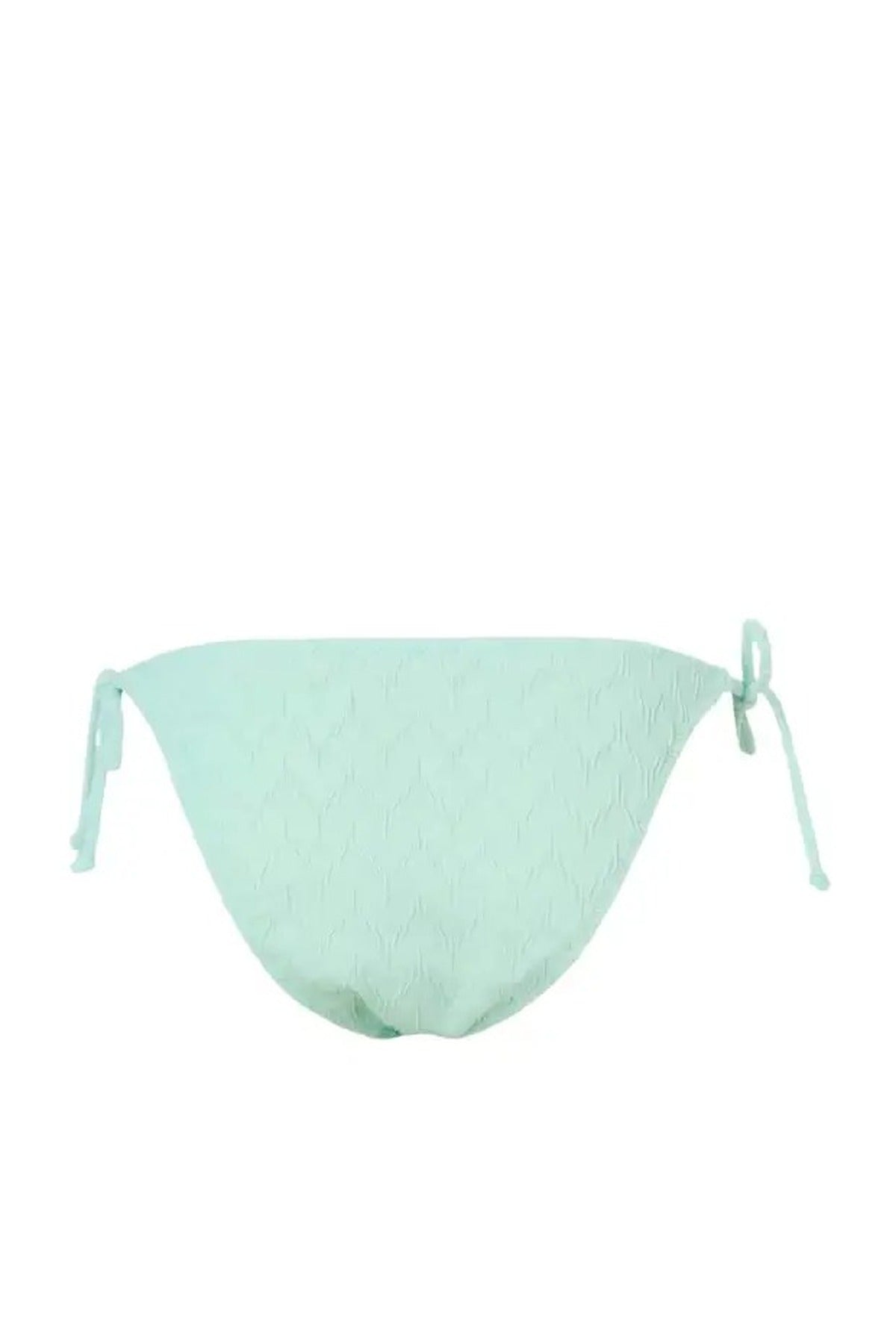 Turqouise Textured Tie Side Bikini Bottom with Adjustable Fit, Image 2 of 2