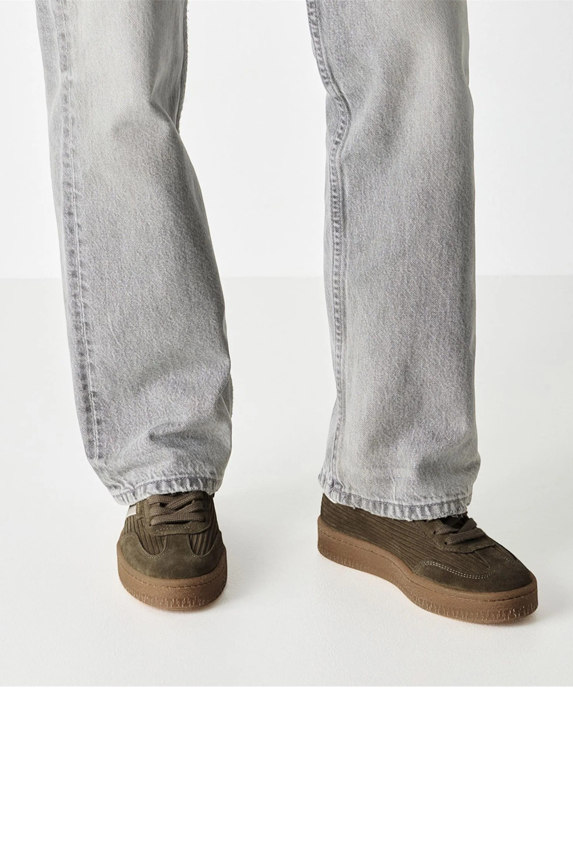 Green Tamaris Womens Olive Green Suede Sneaker, Image 7 of 8