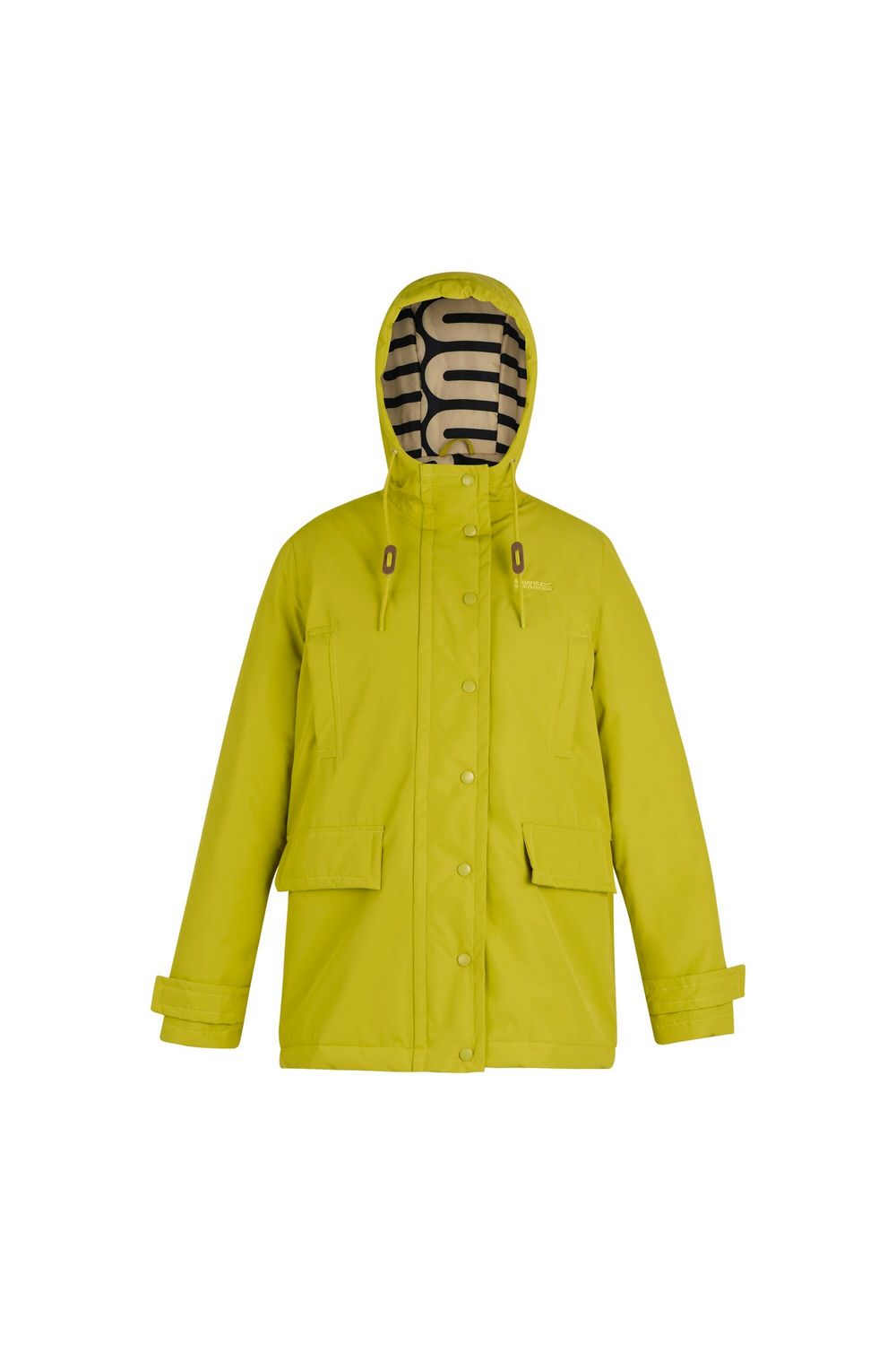 Sage Orla Kiely Plain Mid Length Waterproof Jacket, Image 2 of 5