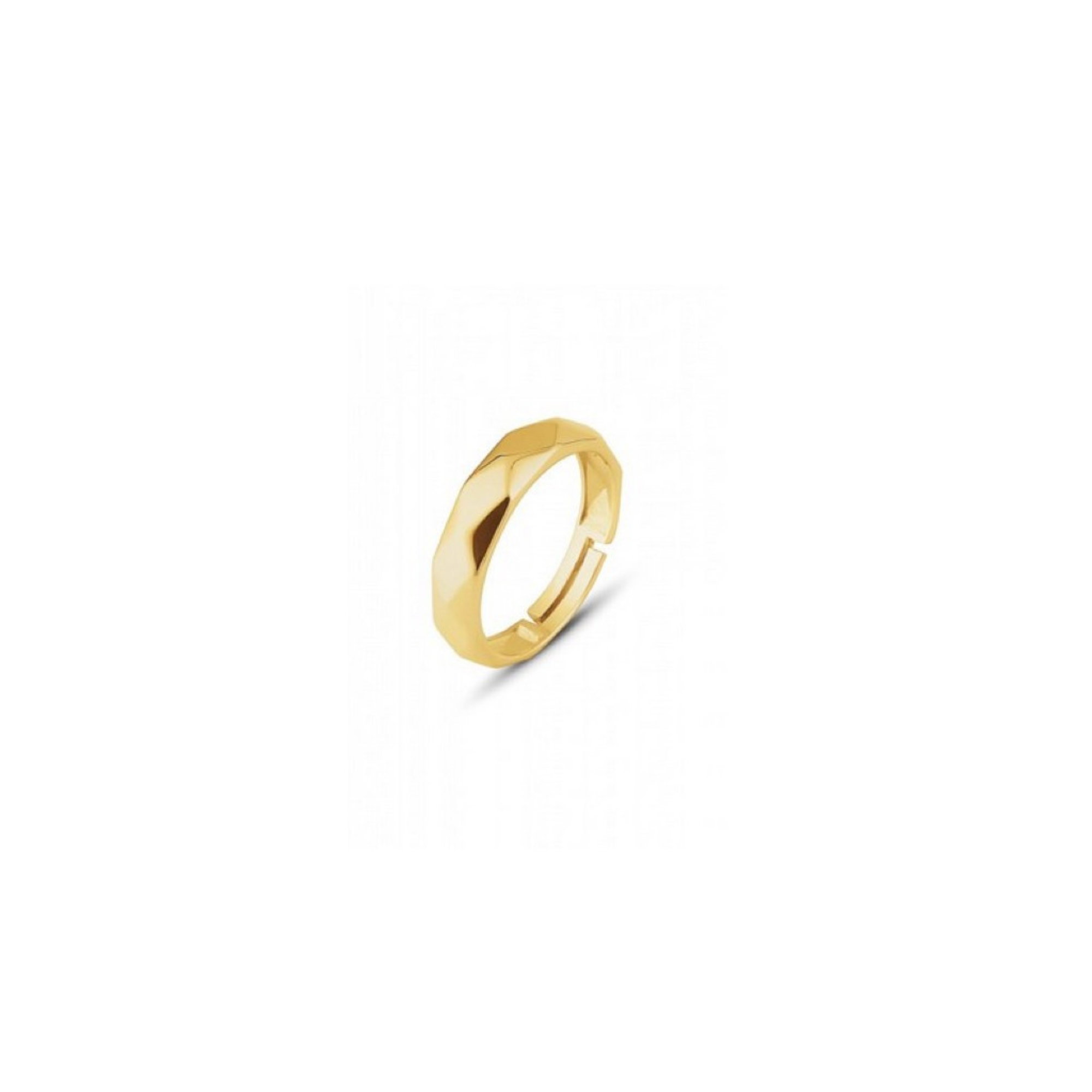 Gold Sterling Silver Wide Hammered Ring, Image 1 of 2