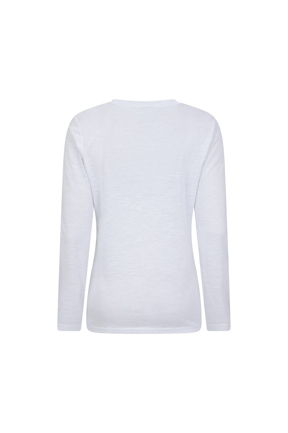 White Agra Slub Long Sleeved Top, Image 2 of 4