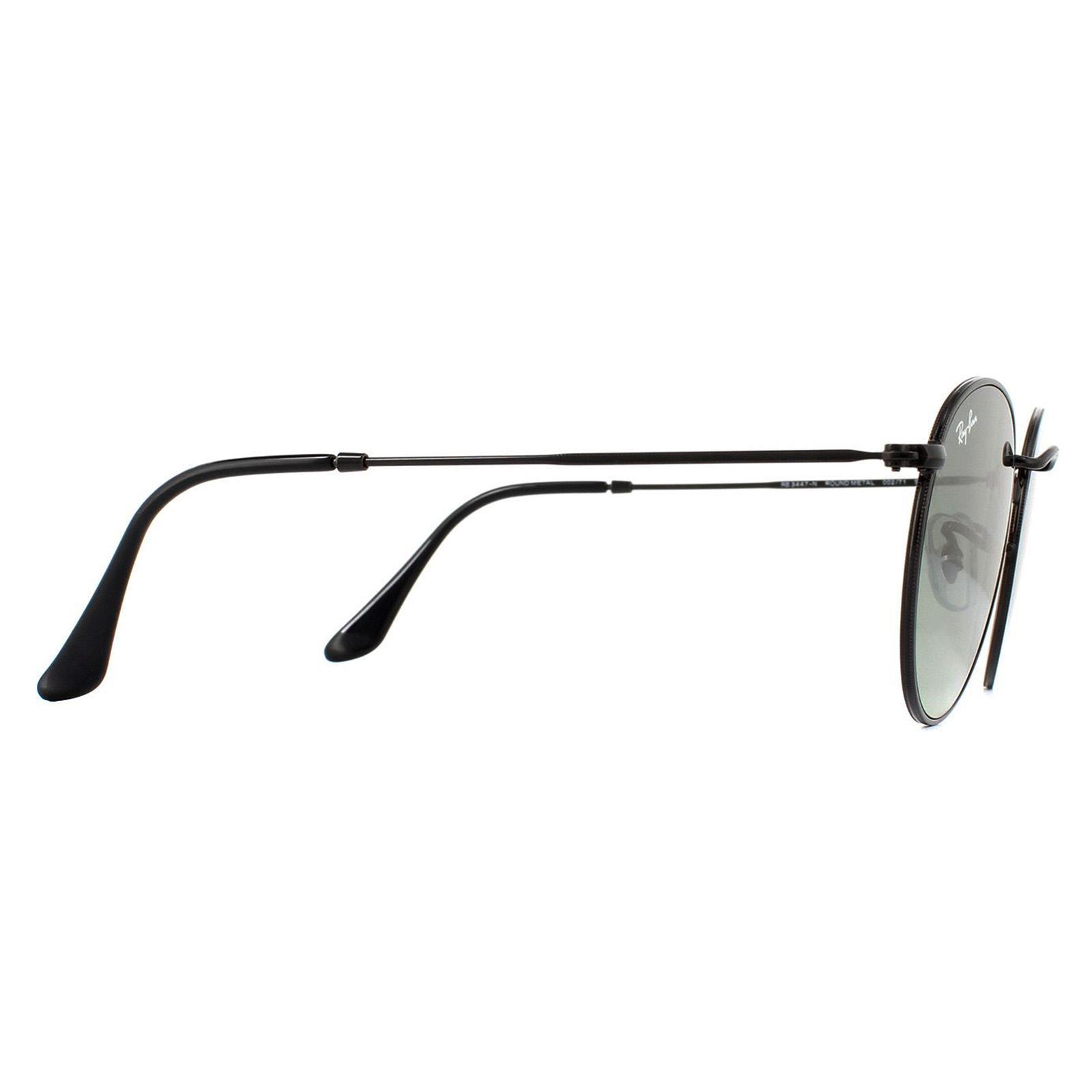 Black Ray-Ban Black Round Black Grey Gradient Sunglasses, Image 4 of 6