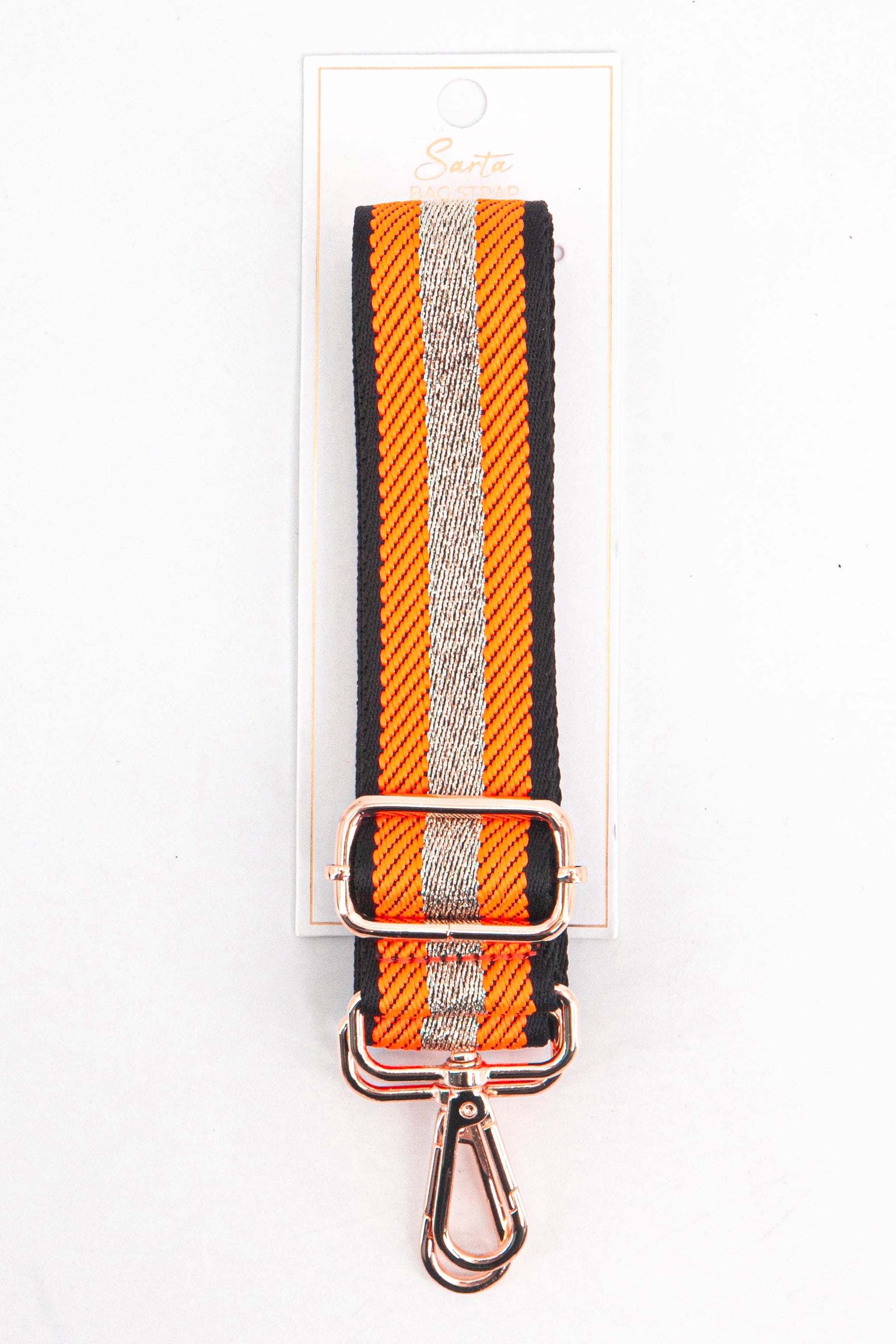 Gold Glitter Stripe Woven Bag Strap, Image 4 of 4