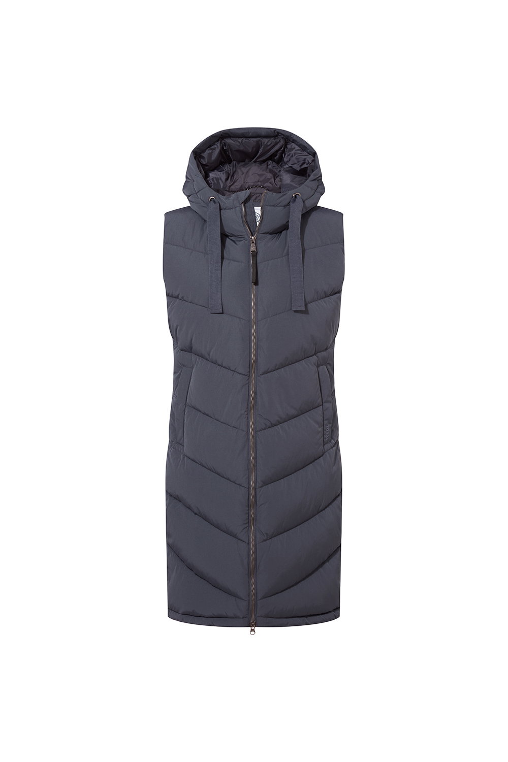 Blue Ranskill Long Insulated Gilet, Image 6 of 6