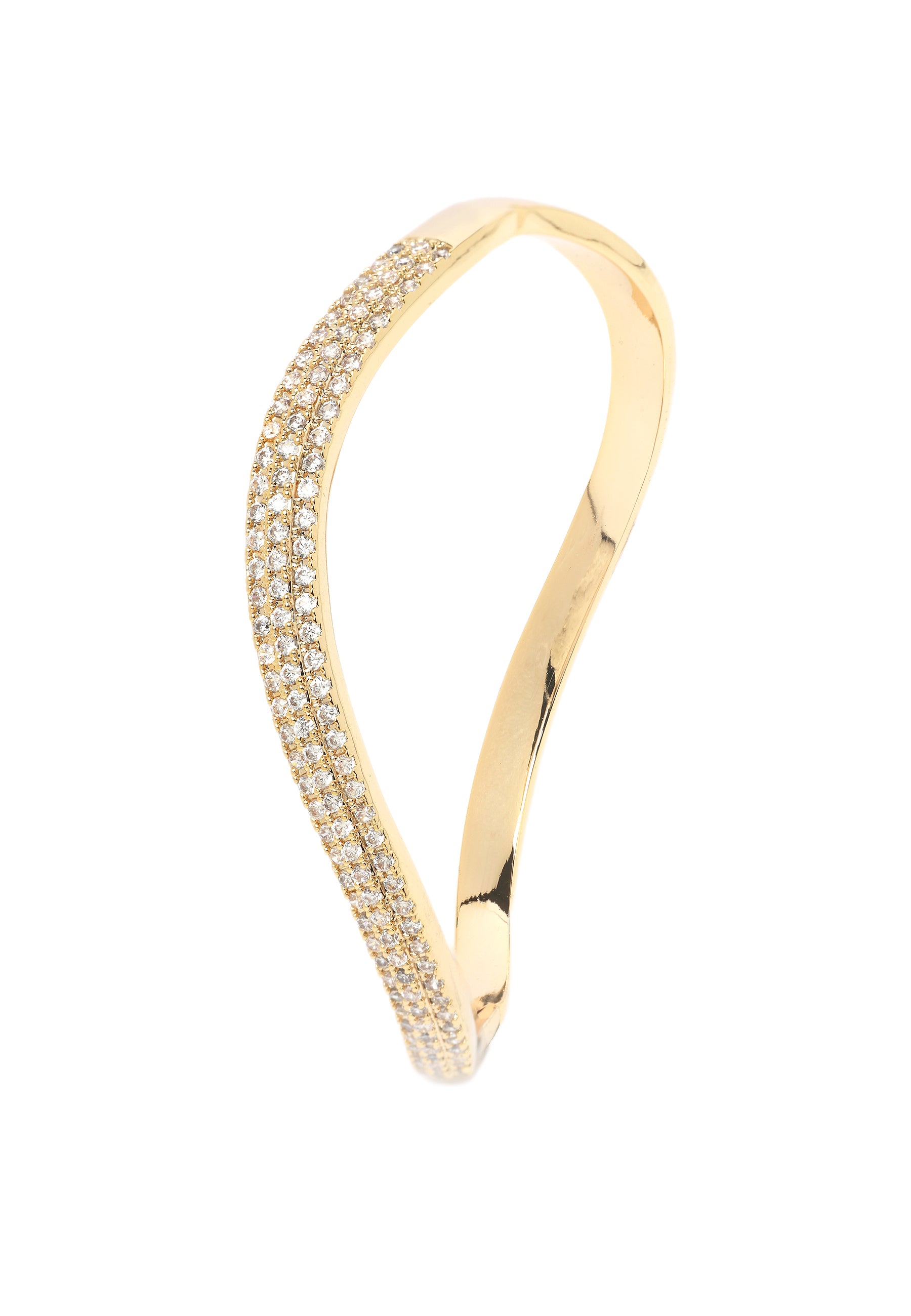 Metallic Golden Curved Bangle