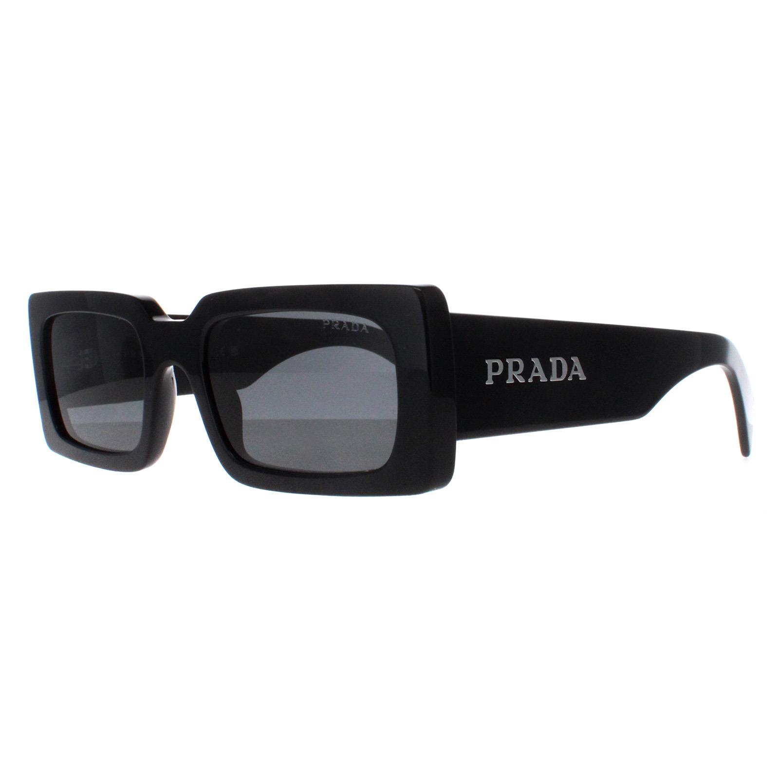 Black Prada Black Rectangle Black Dark Grey PRA07S, Image 2 of 4