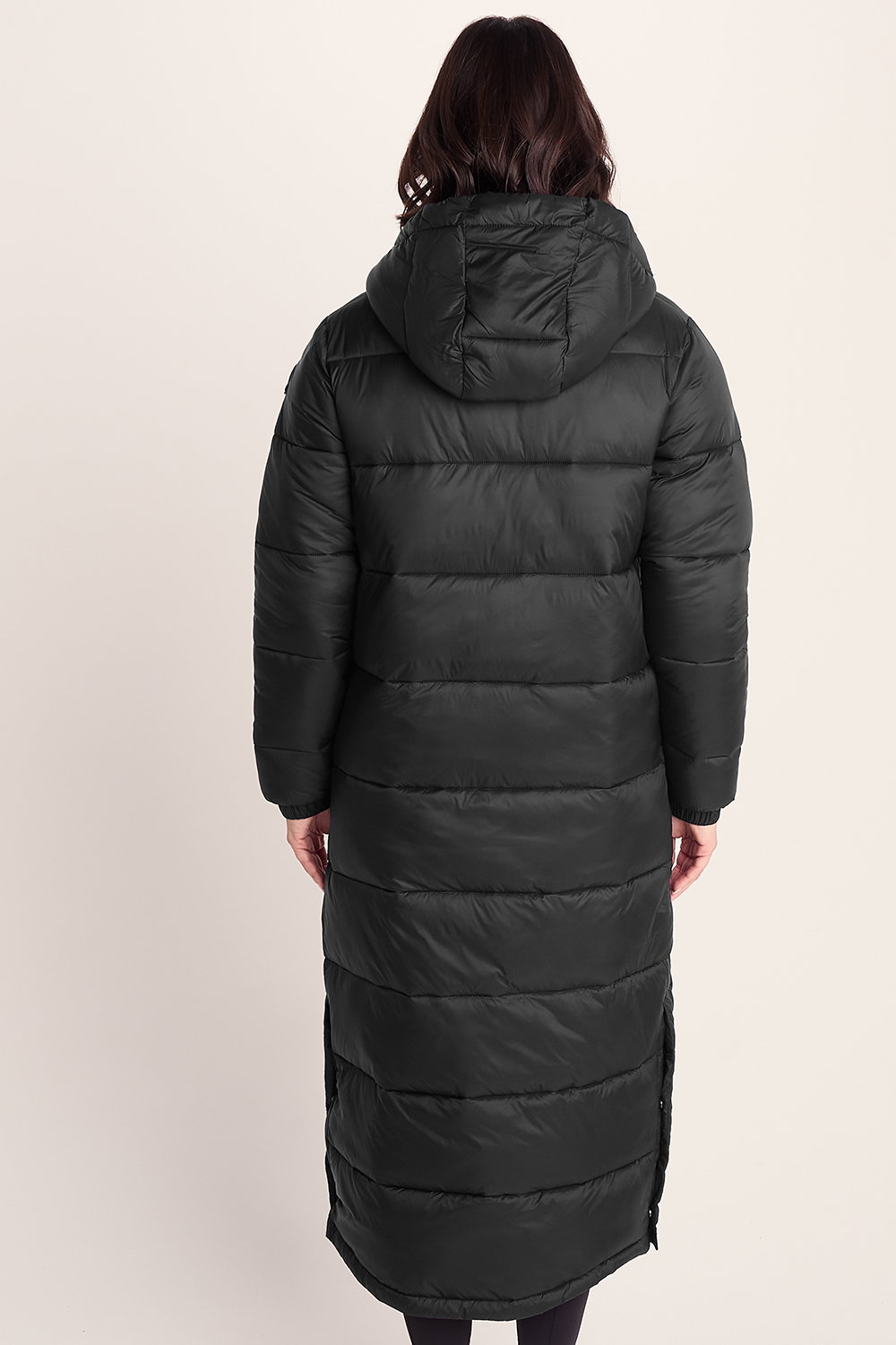 Black Cautley Long Padded Shower Resistant Jacket, Image 3 of 6